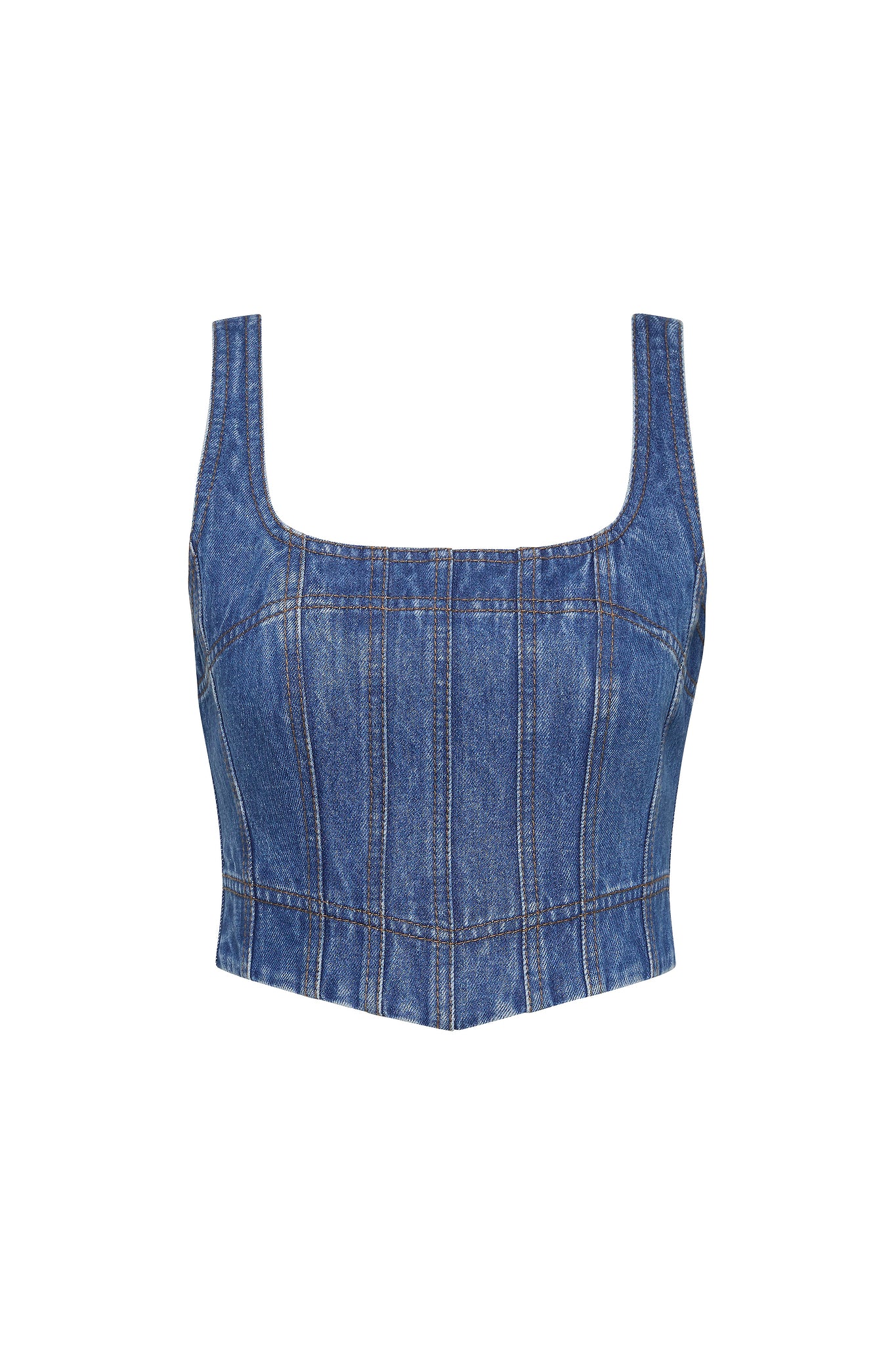Rainer Denim Longline Bustier - Image 2