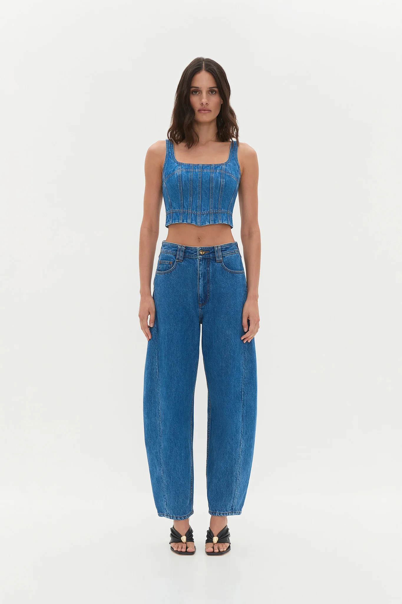 Rainer Denim Longline Bustier - Image 3