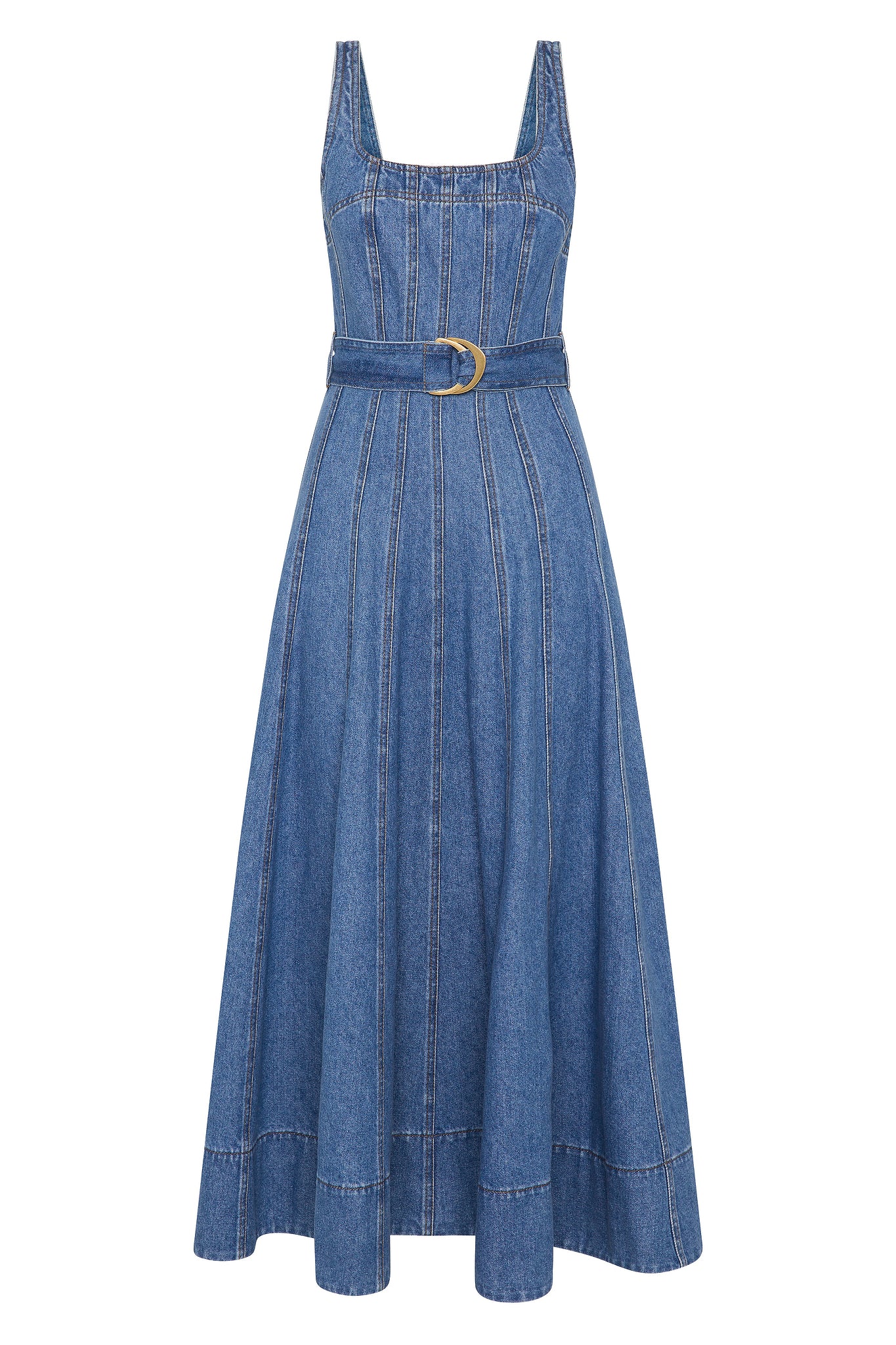 Rainer Denim Midi Dress - Image 2