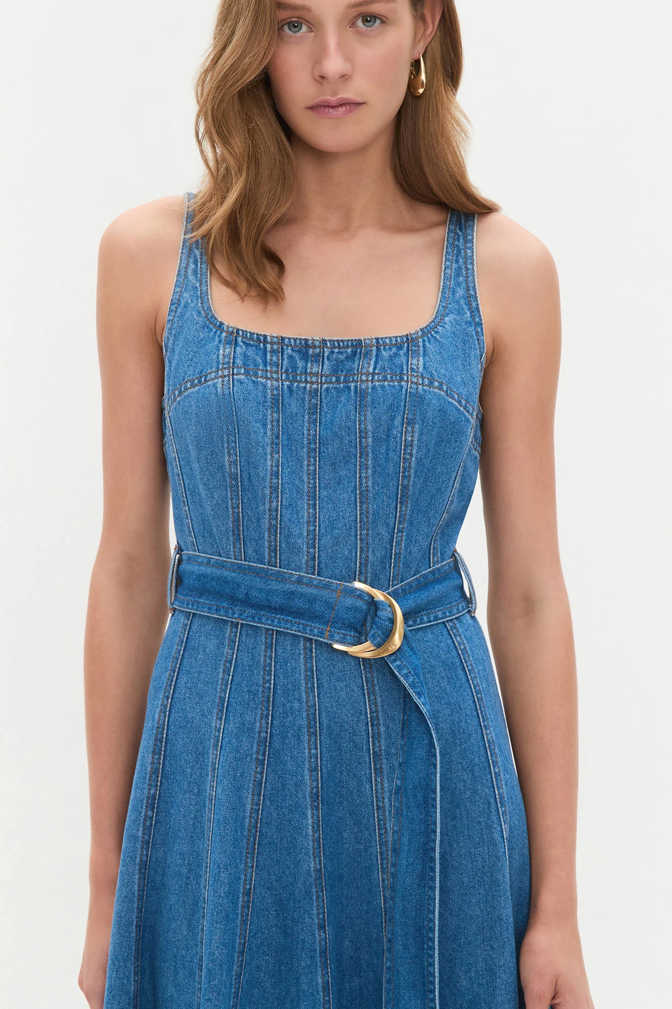 Rainer Denim Midi Dress - Image 5