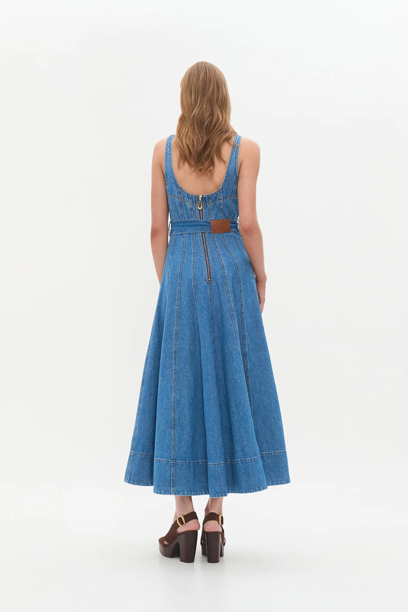 Rainer Denim Midi Dress - Image 6