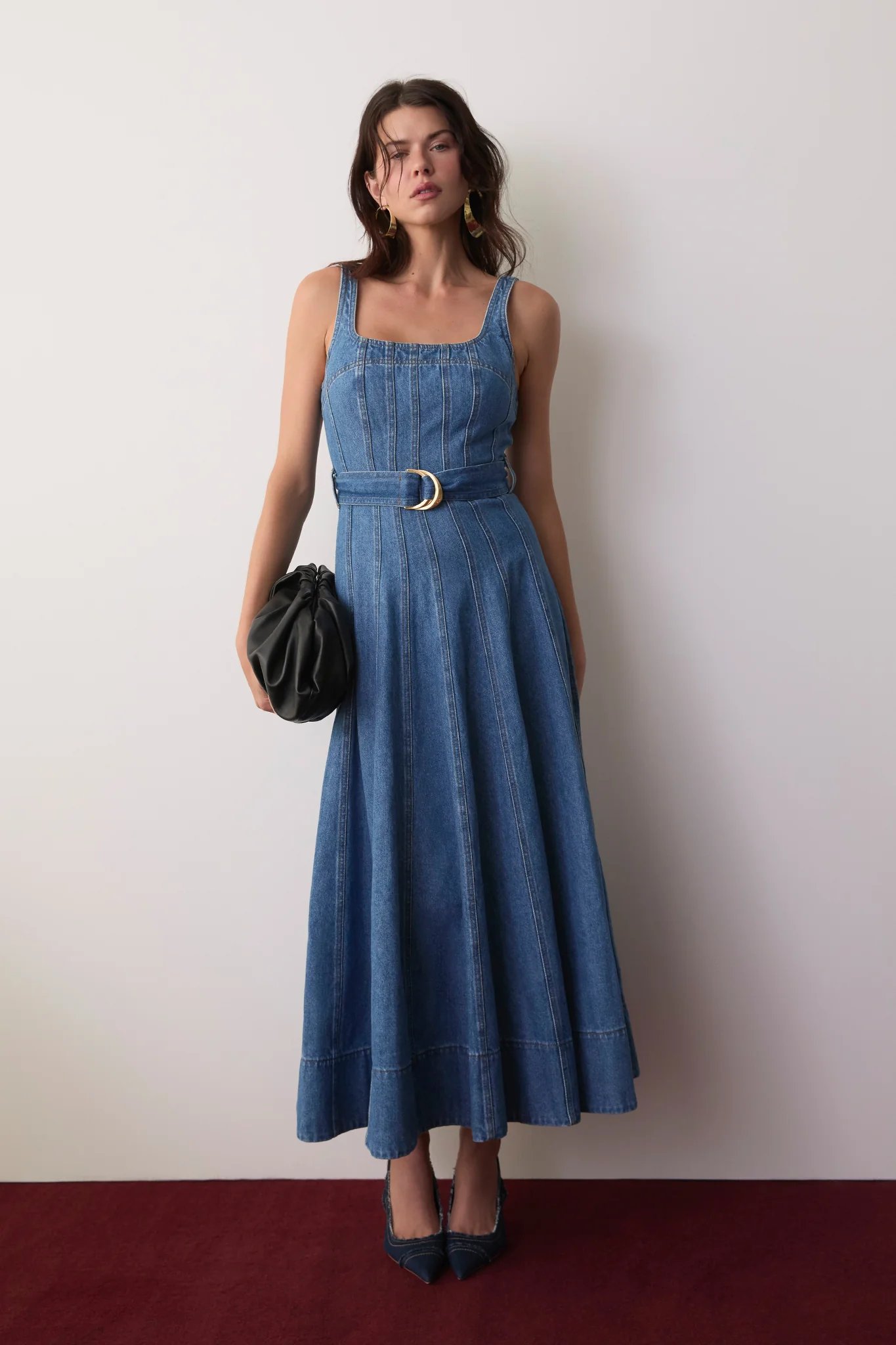 Rainer Denim Midi Dress - Image 7
