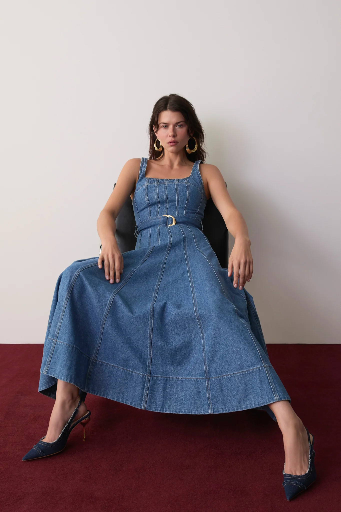 Rainer Denim Midi Dress - Image 8