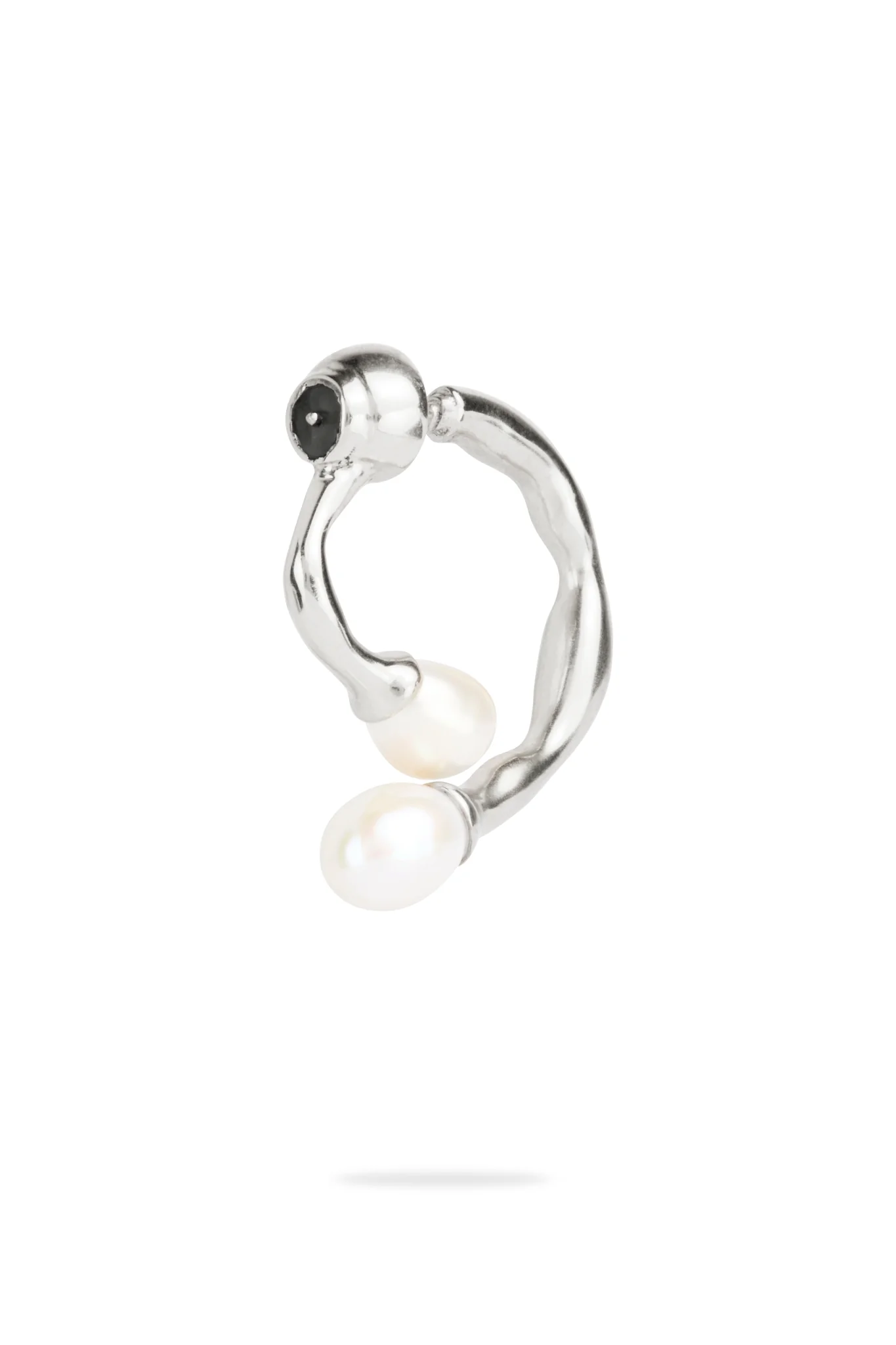 Ramona Pearl Bar Hoop - Image 3