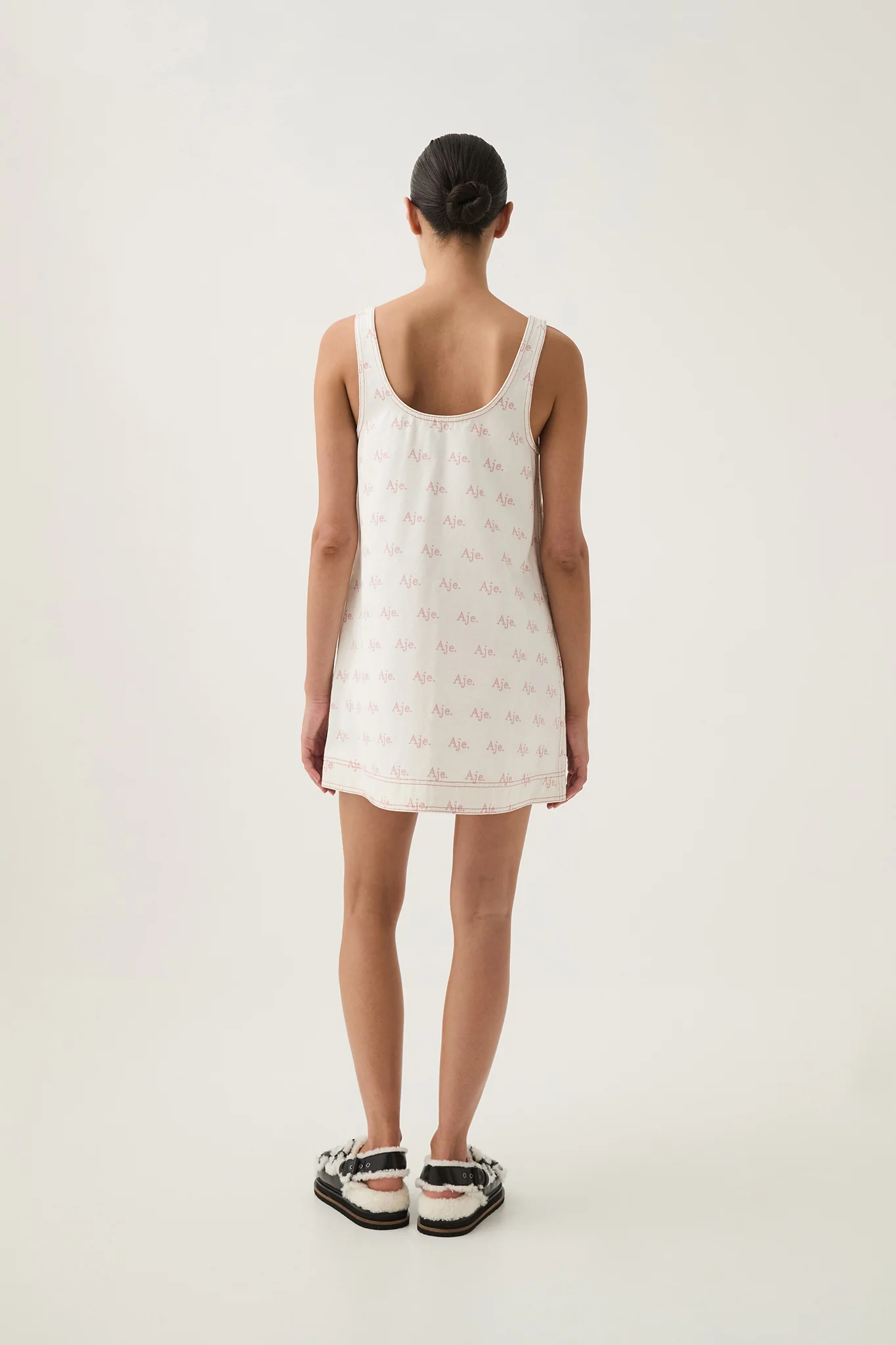 Ratio Logo Denim Mini Dress - Image 5