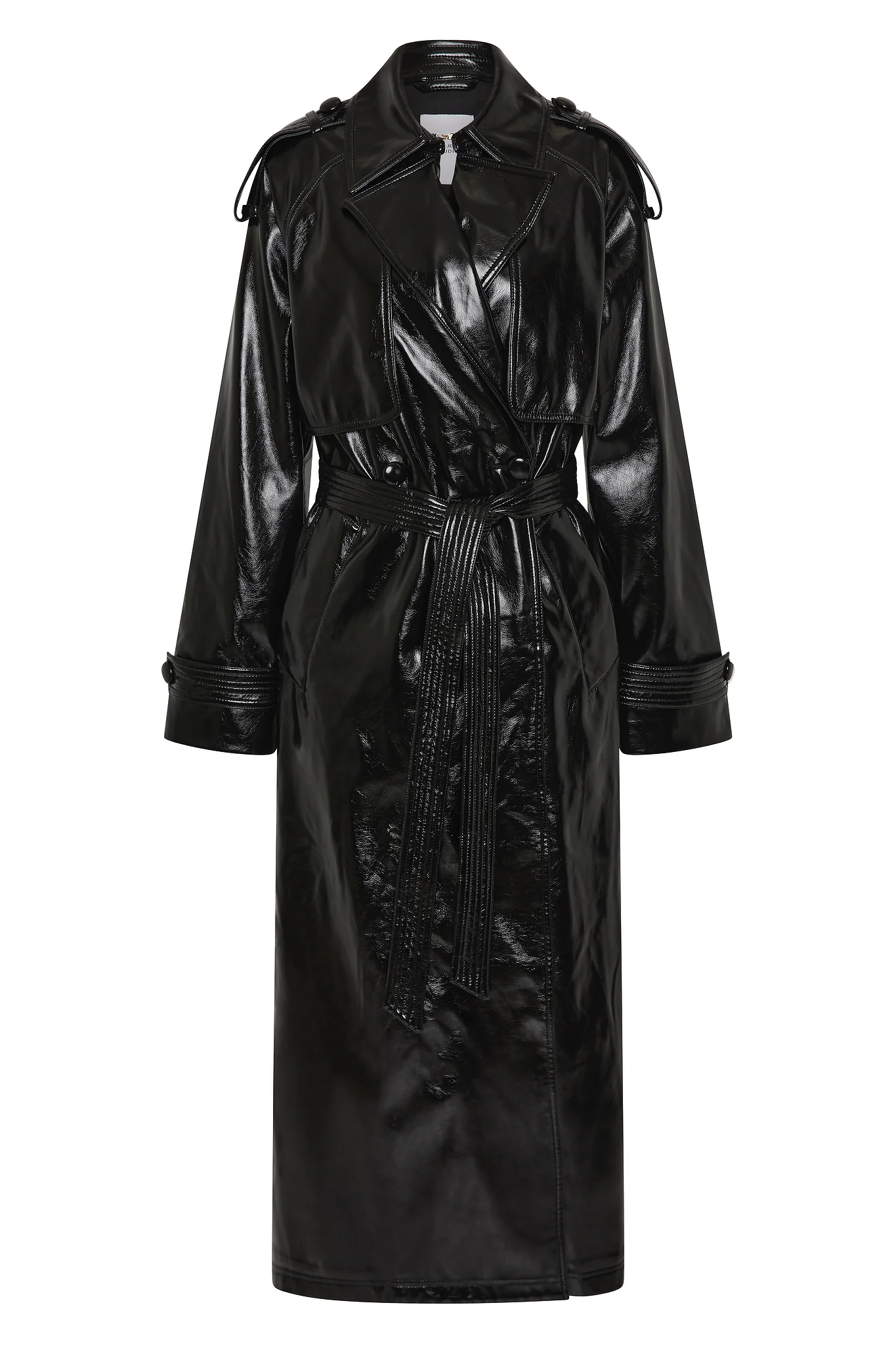 Raven Vegan Leather Trench - Image 2