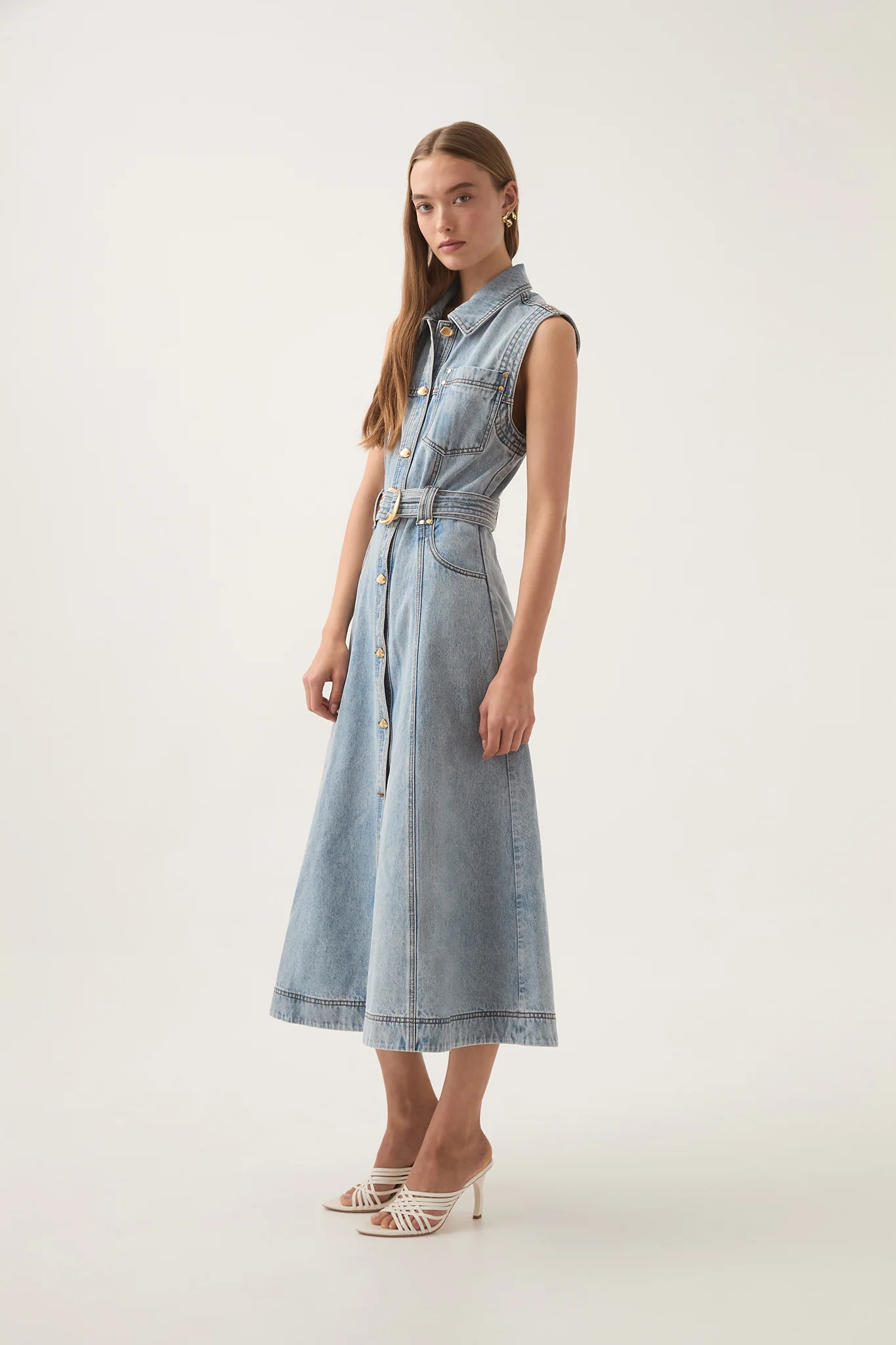 Ray Denim Midi Dress - Image 5