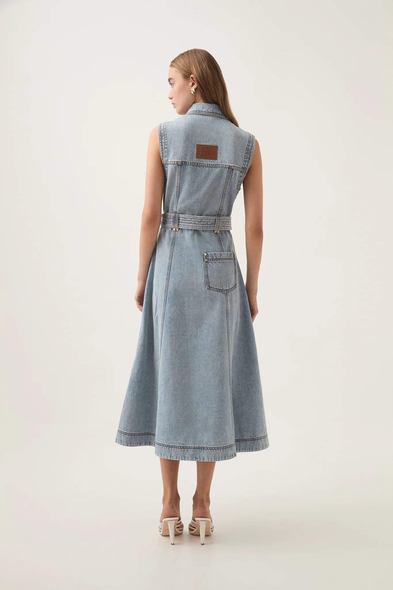 Ray Denim Midi Dress - Image 6