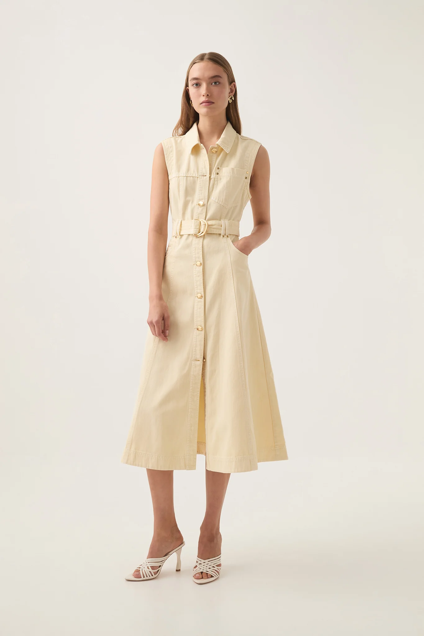 Ray Denim Midi Dress - Image 3