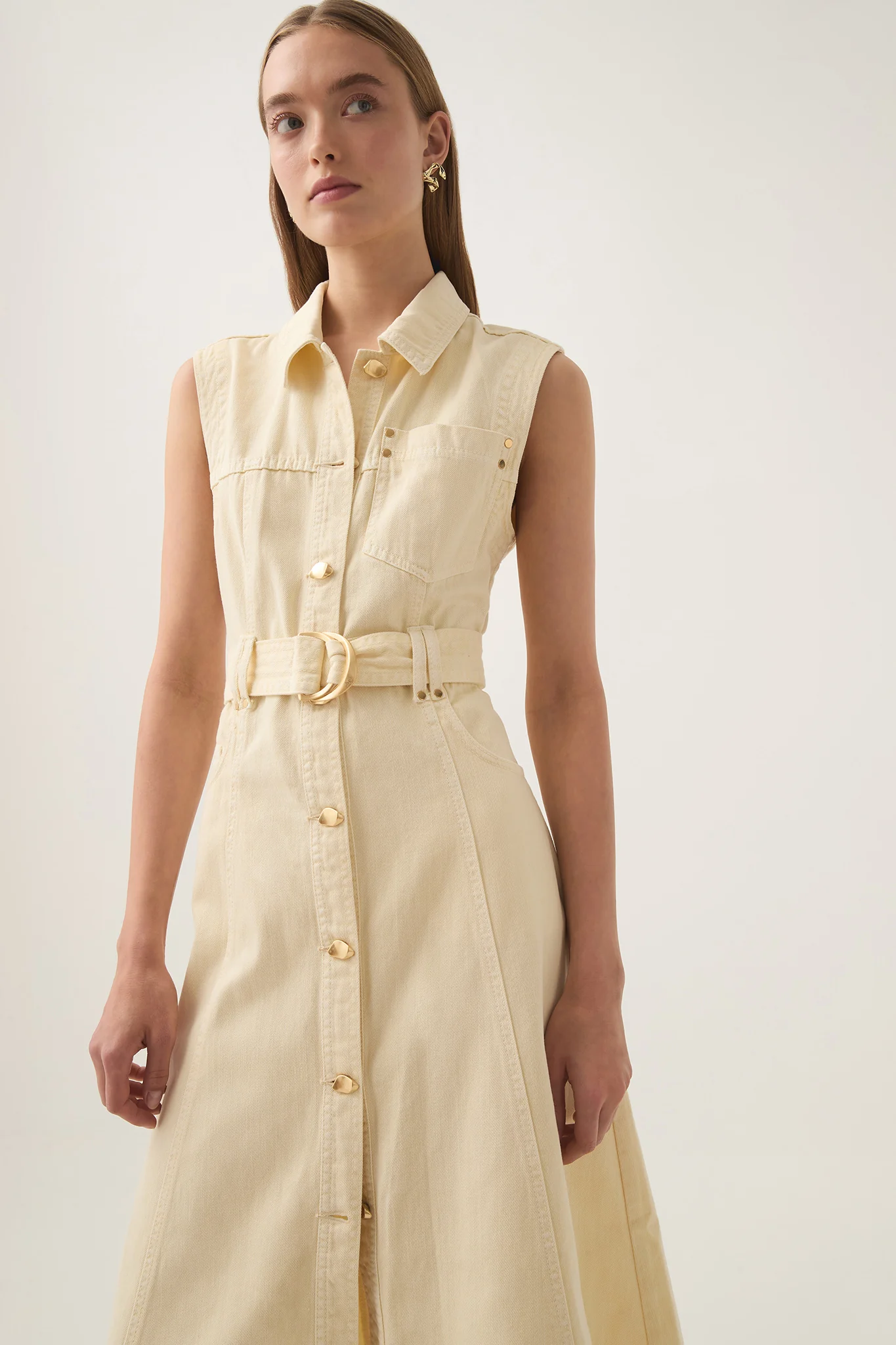 Ray Denim Midi Dress - Image 4