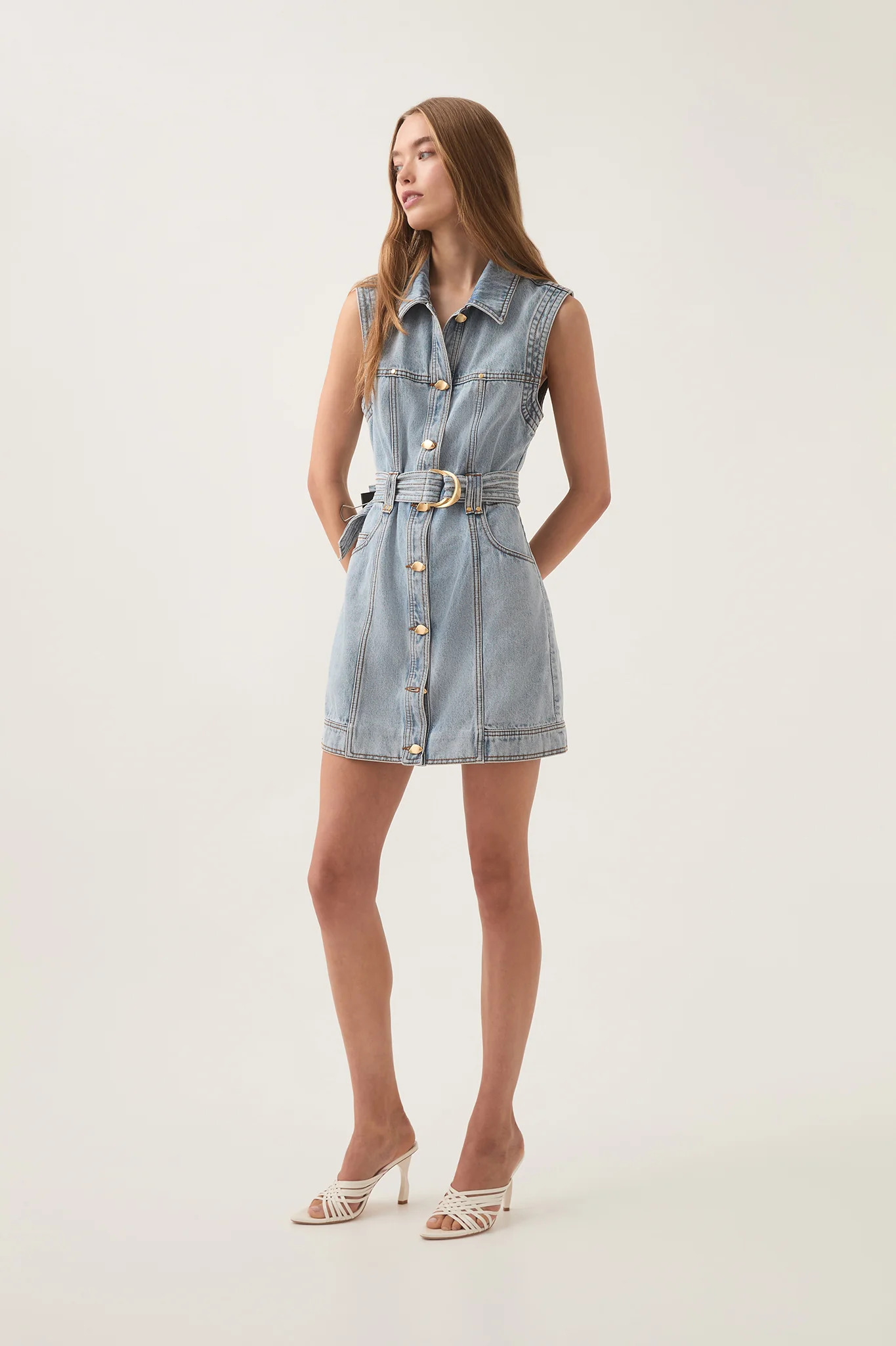 Ray Denim Mini Dress - Image 5