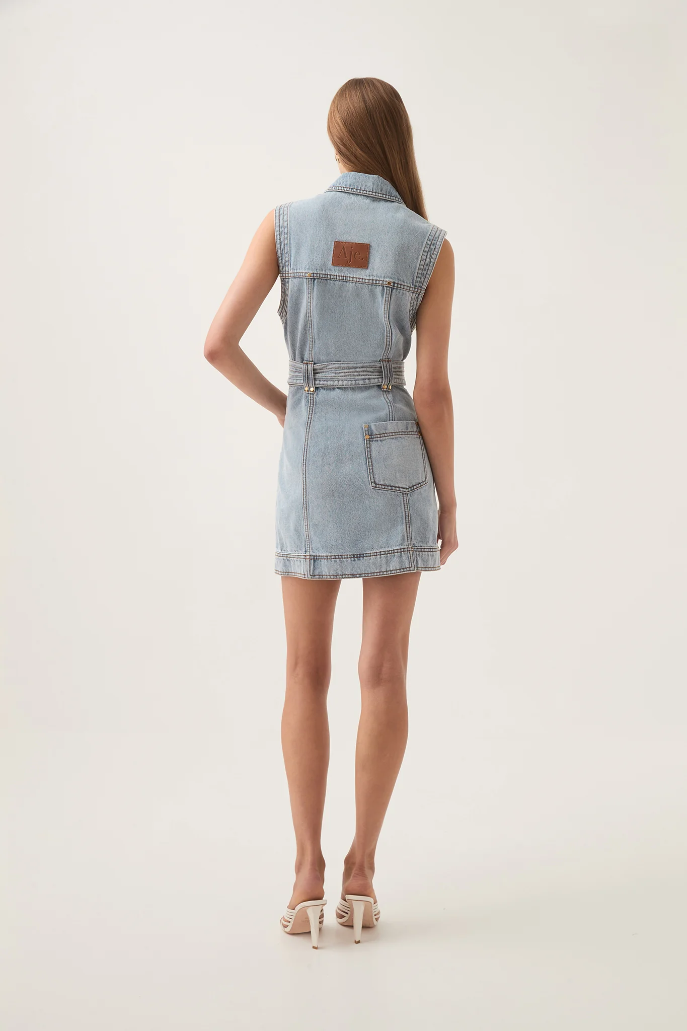 Ray Denim Mini Dress - Image 6