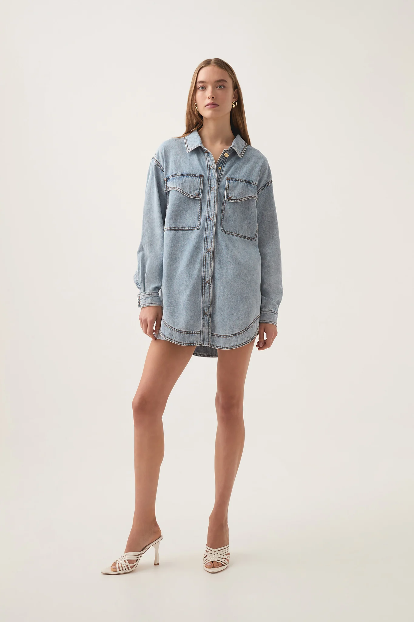 Ray Longline Denim Shirt - Image 3