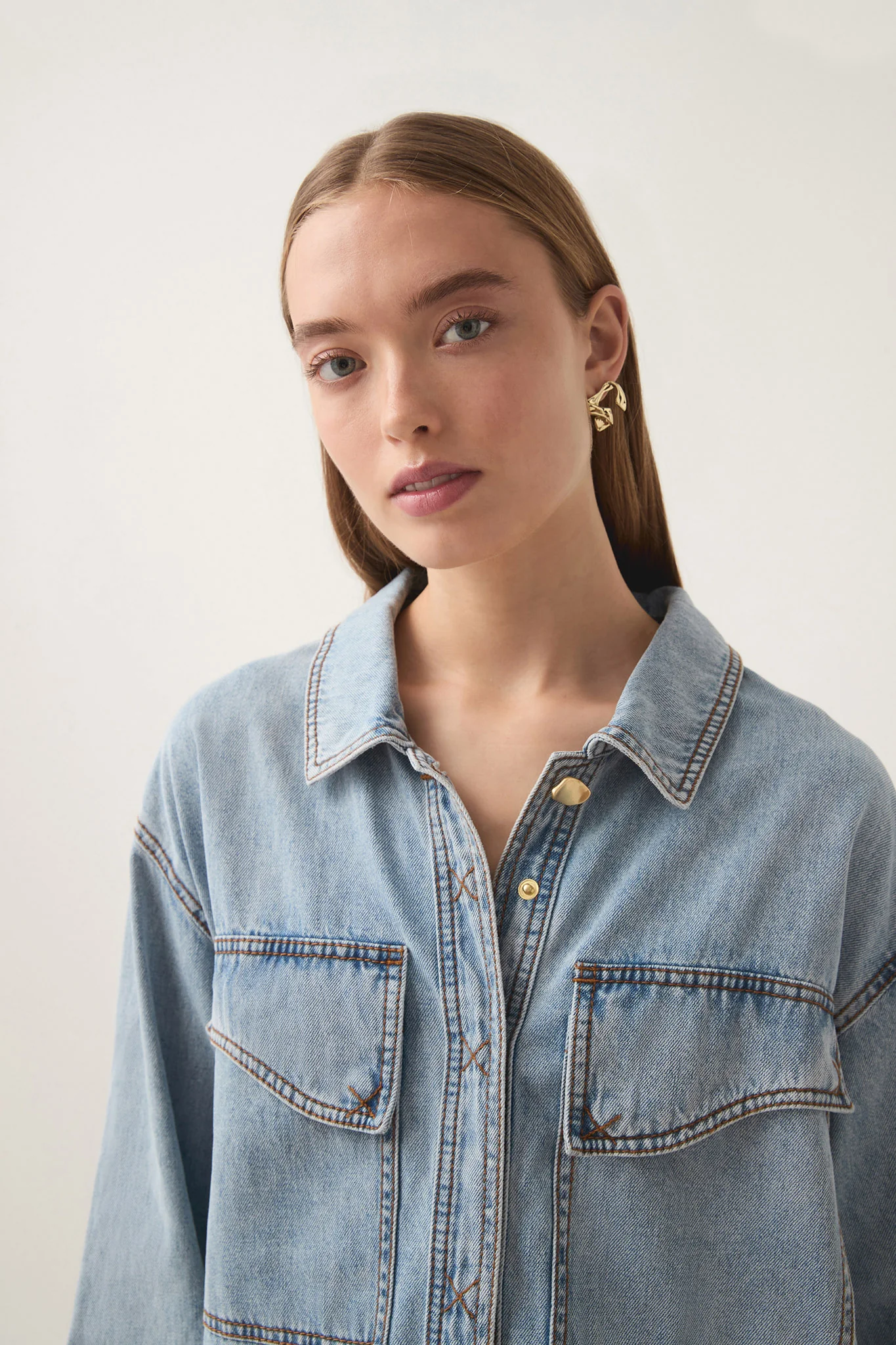 Ray Longline Denim Shirt - Image 6