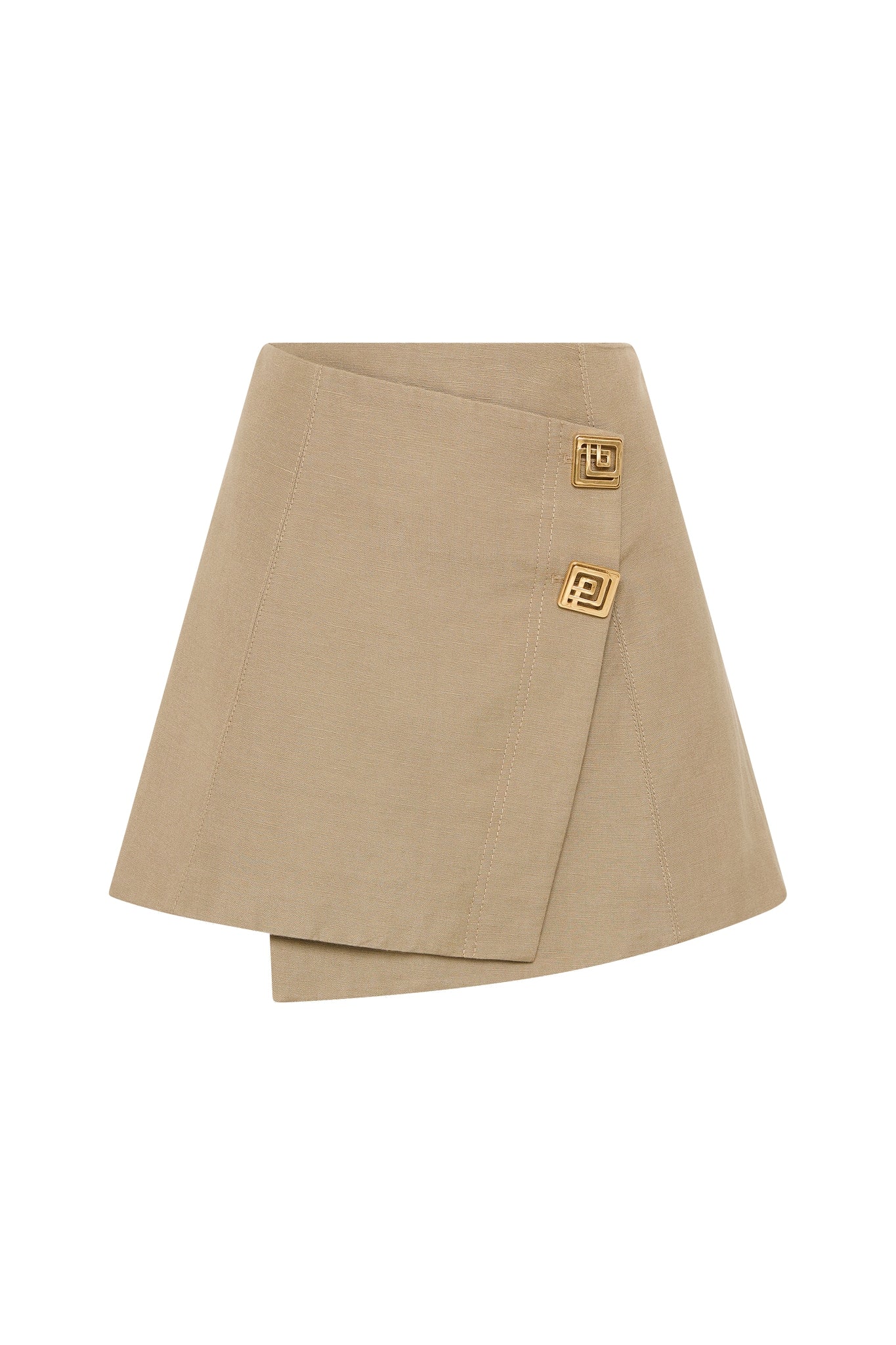 Realm Wrap Front Mini Skirt - Image 2
