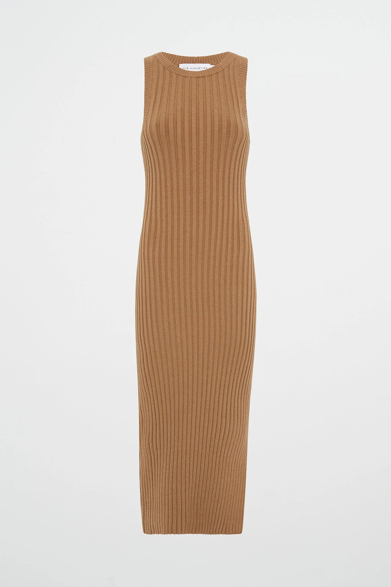 Rib Knit Hem Split Dress 816 - Image 2