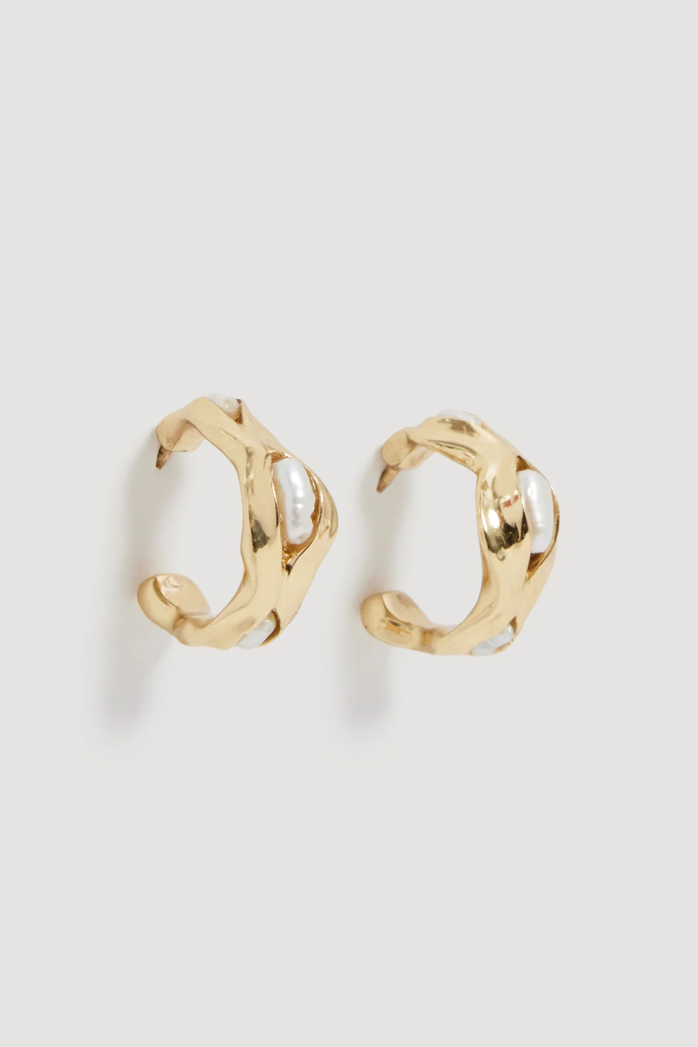 Romara Large Pearl Hoops