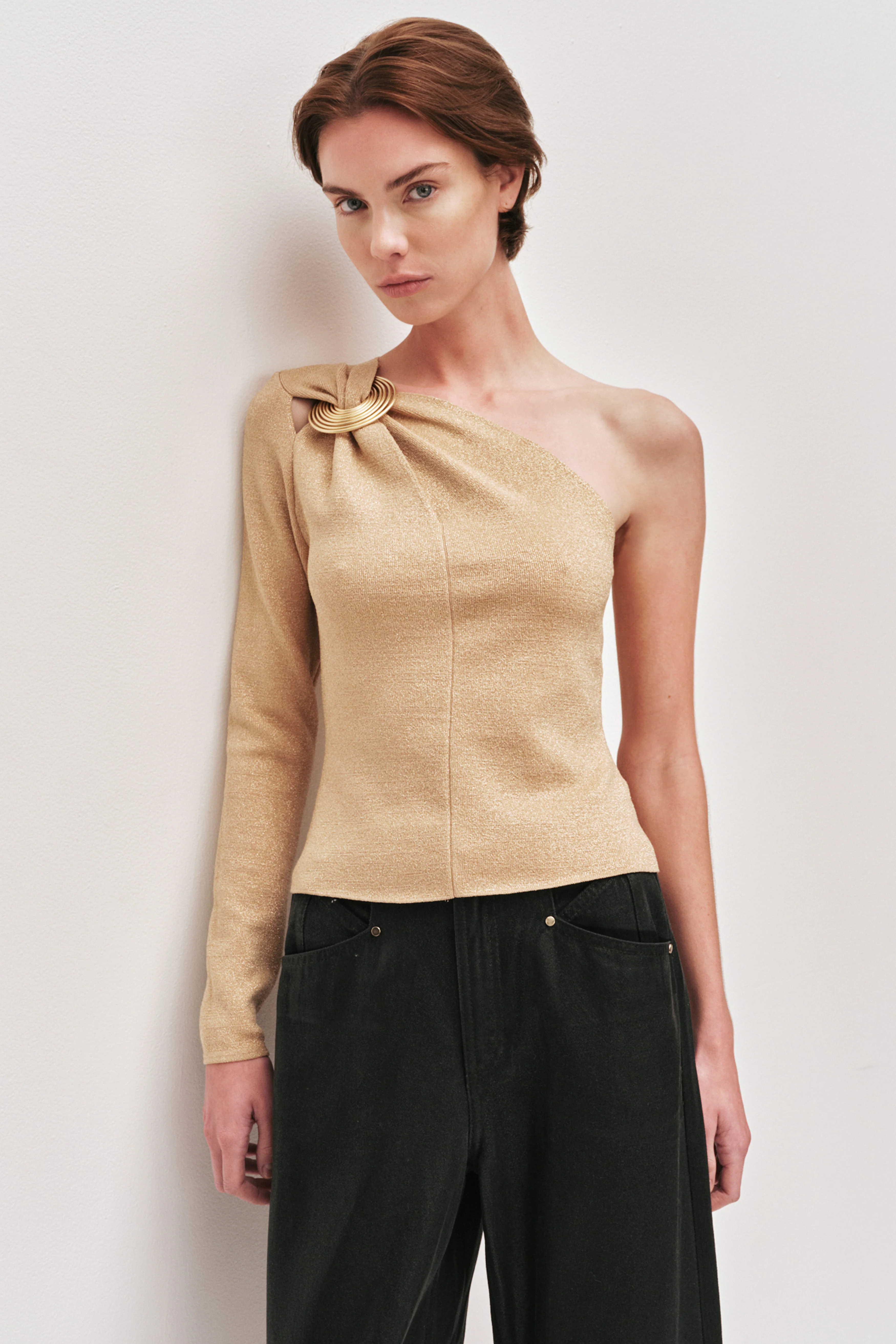 Rosabel Asymmetric Knit Top - Image 3