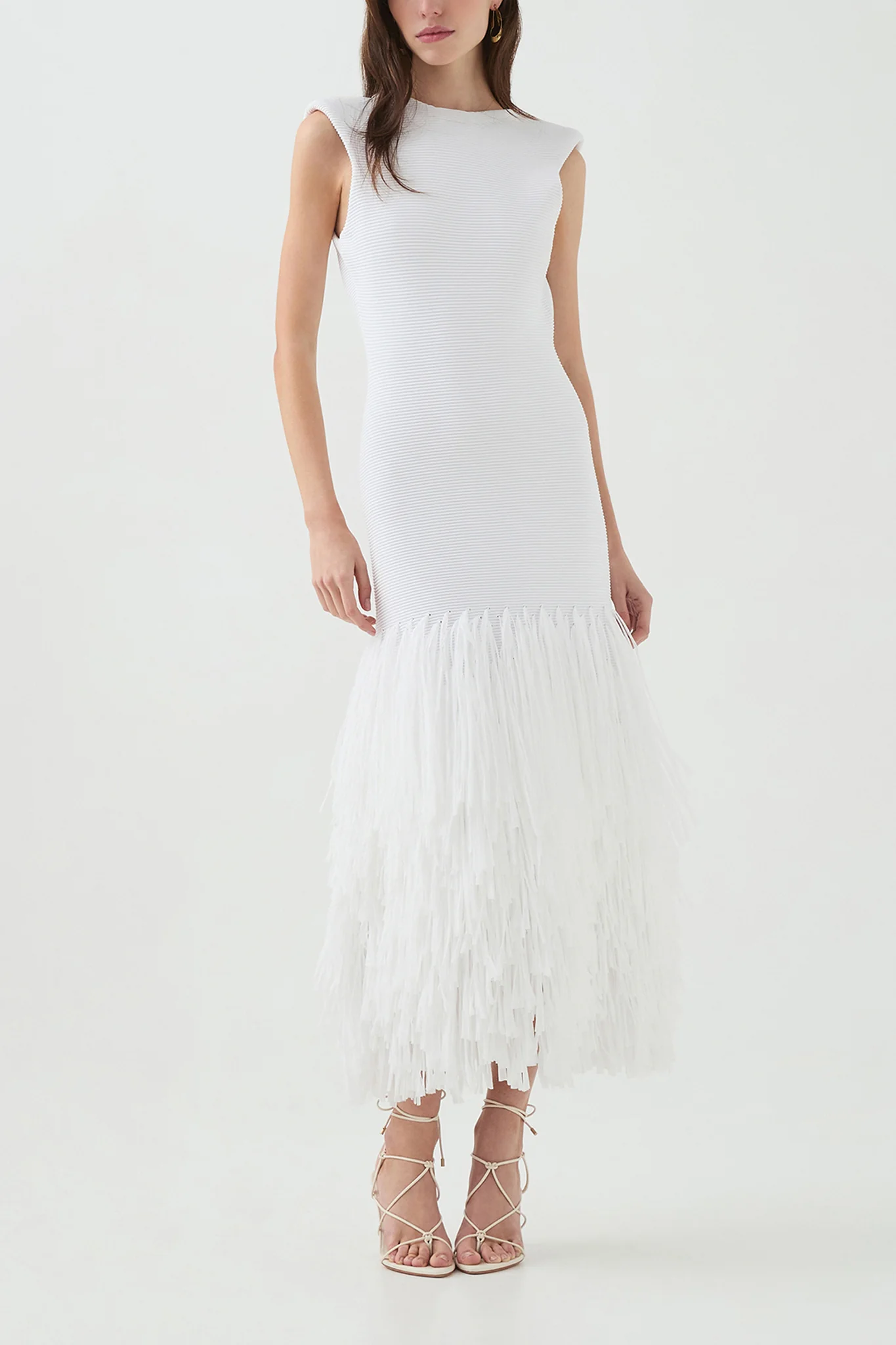 Rushes Knit Midi Dress