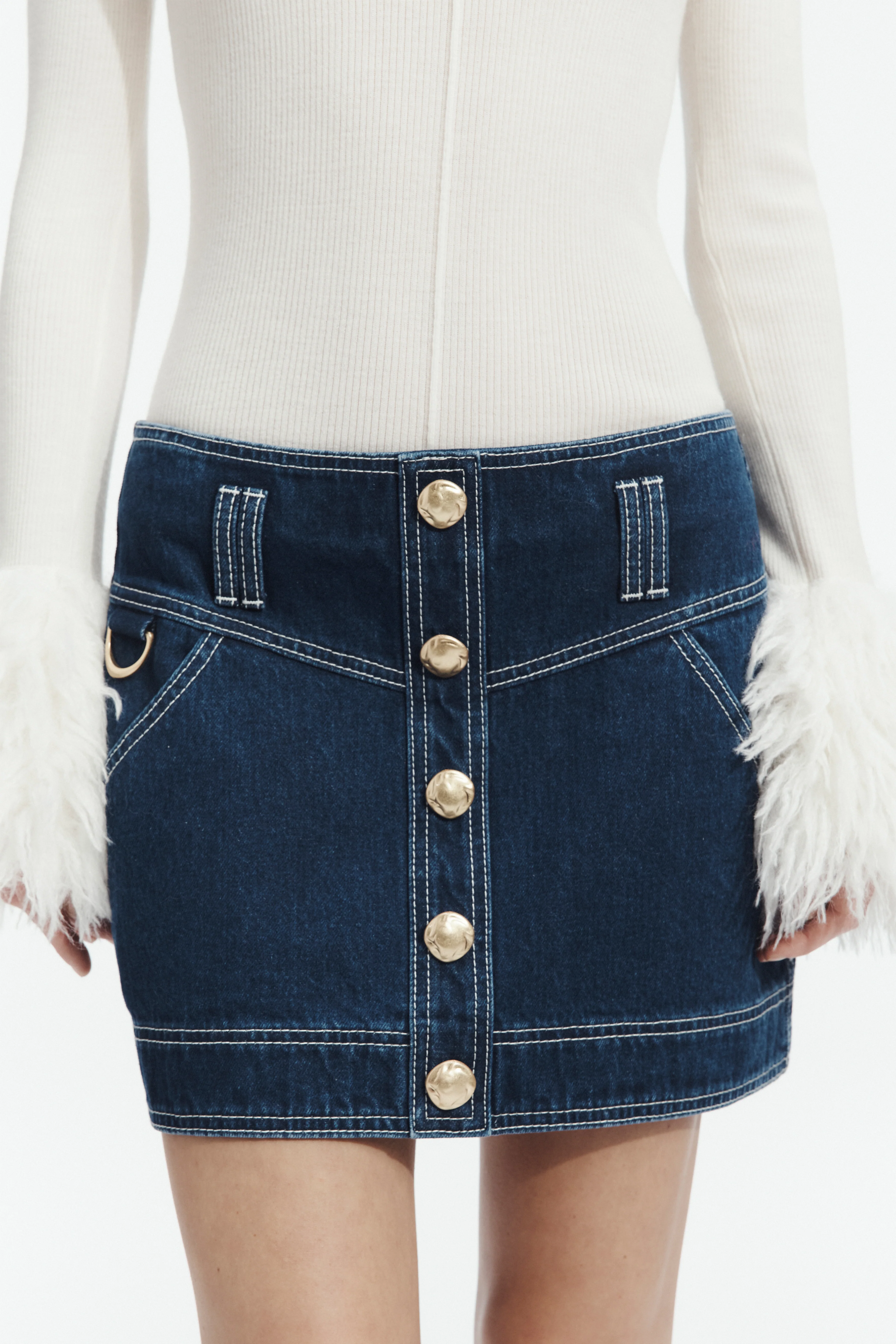 Rylee Denim Mini Skirt - Image 4