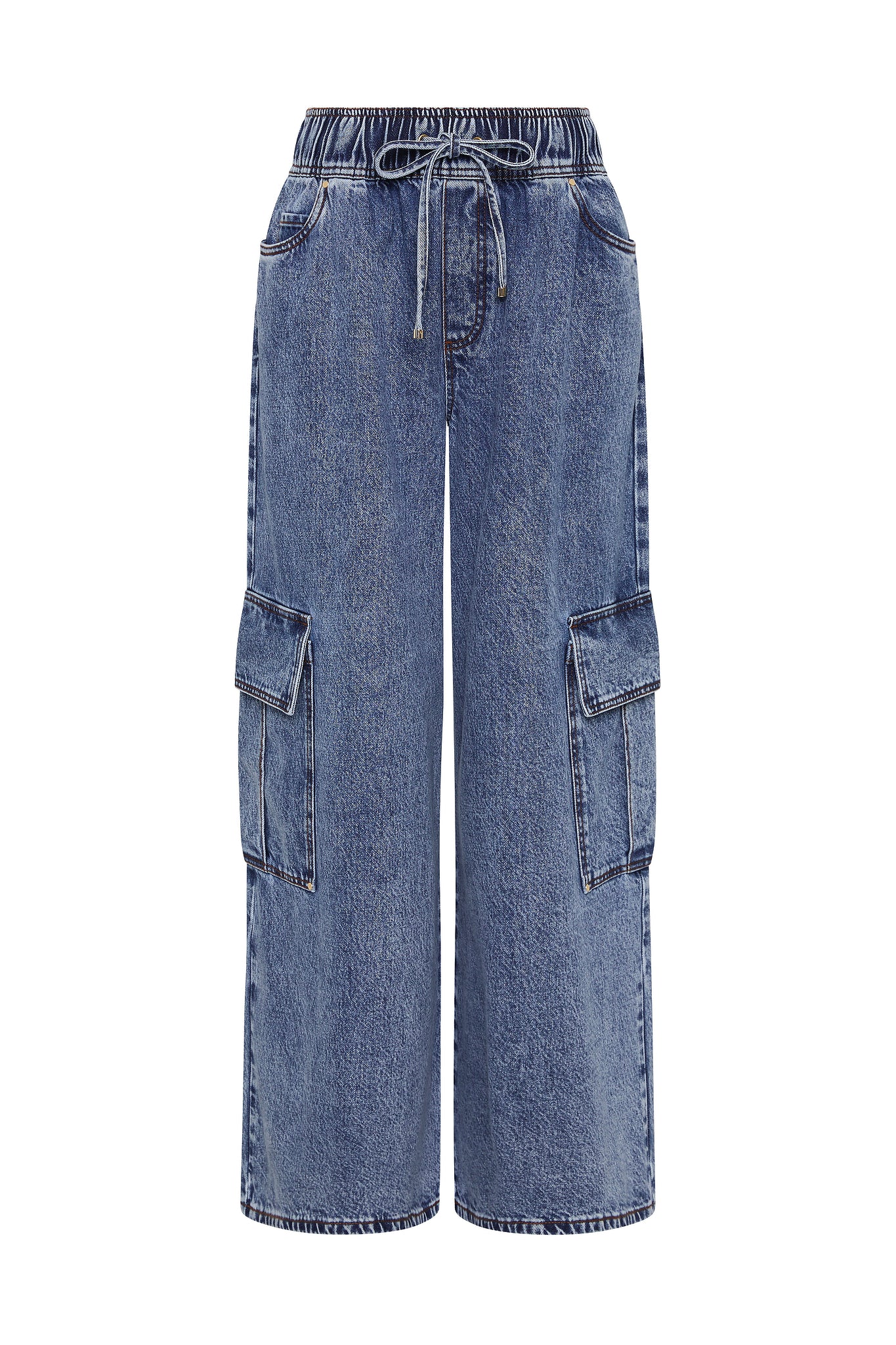 Sadie Denim Cargo Jeans - Image 2