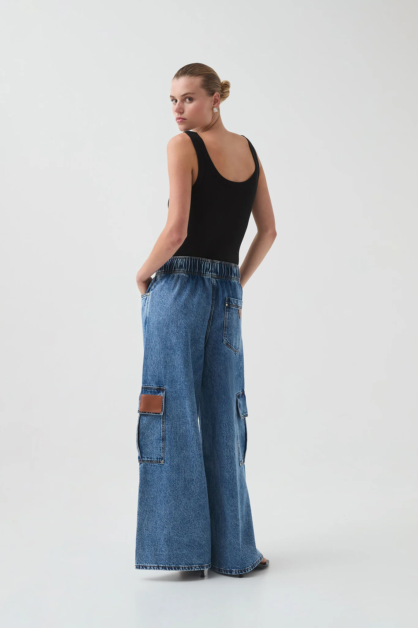 Sadie Denim Cargo Jeans - Image 6