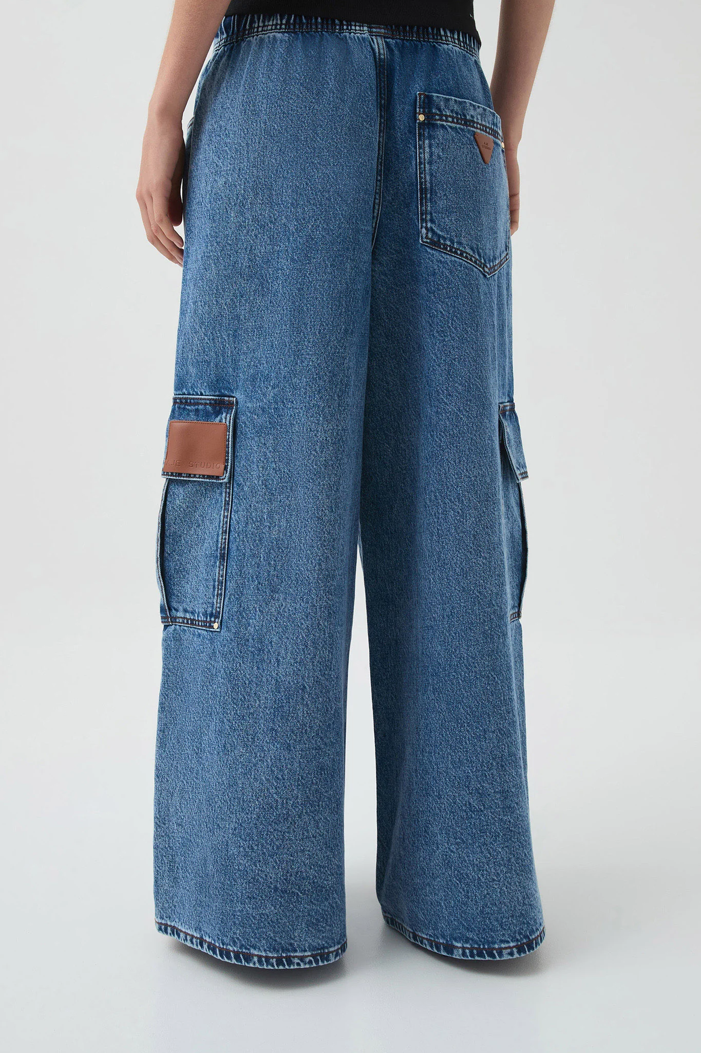 Sadie Denim Cargo Jeans - Image 7