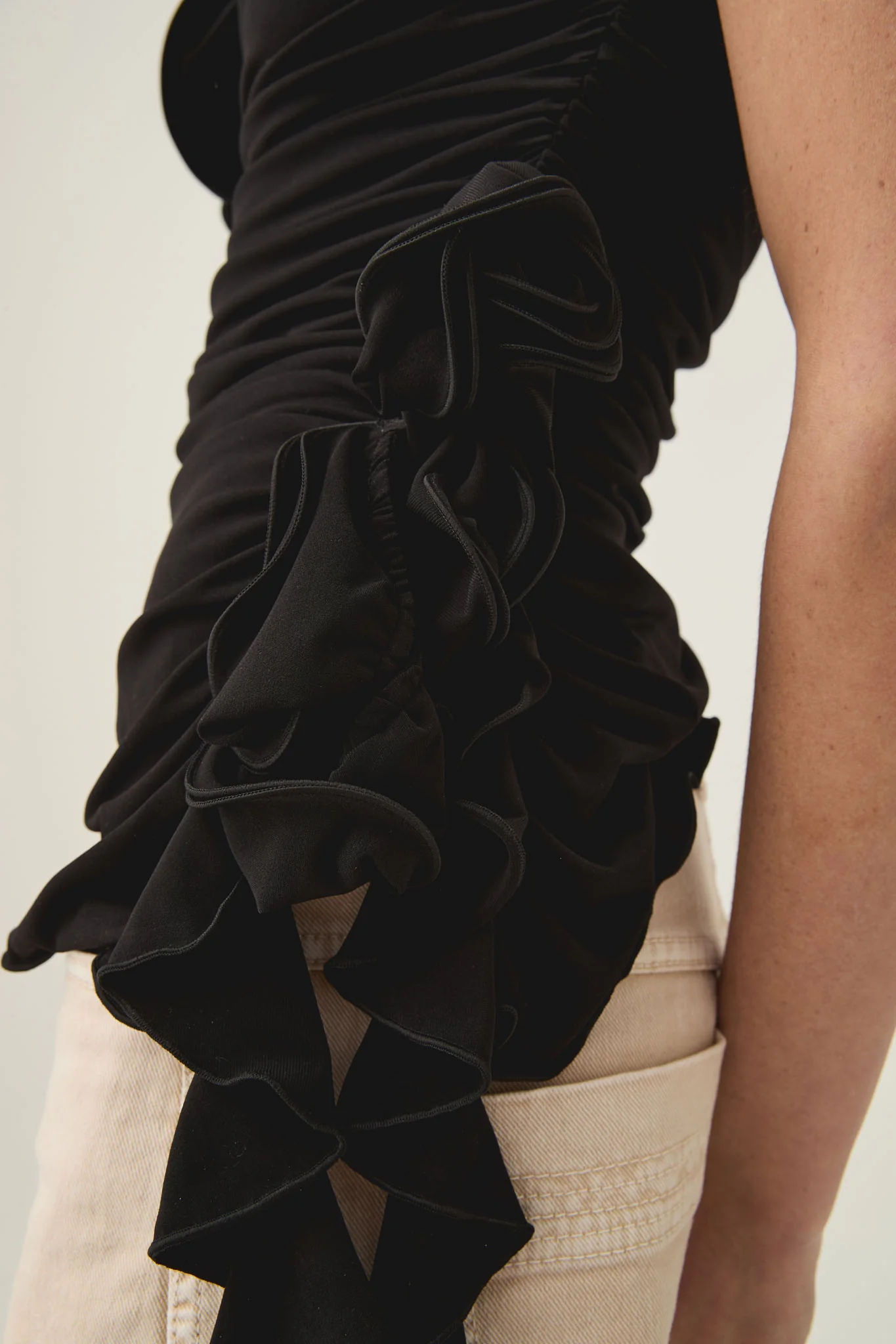 Serene Asymmetric Gathered Top - Image 4