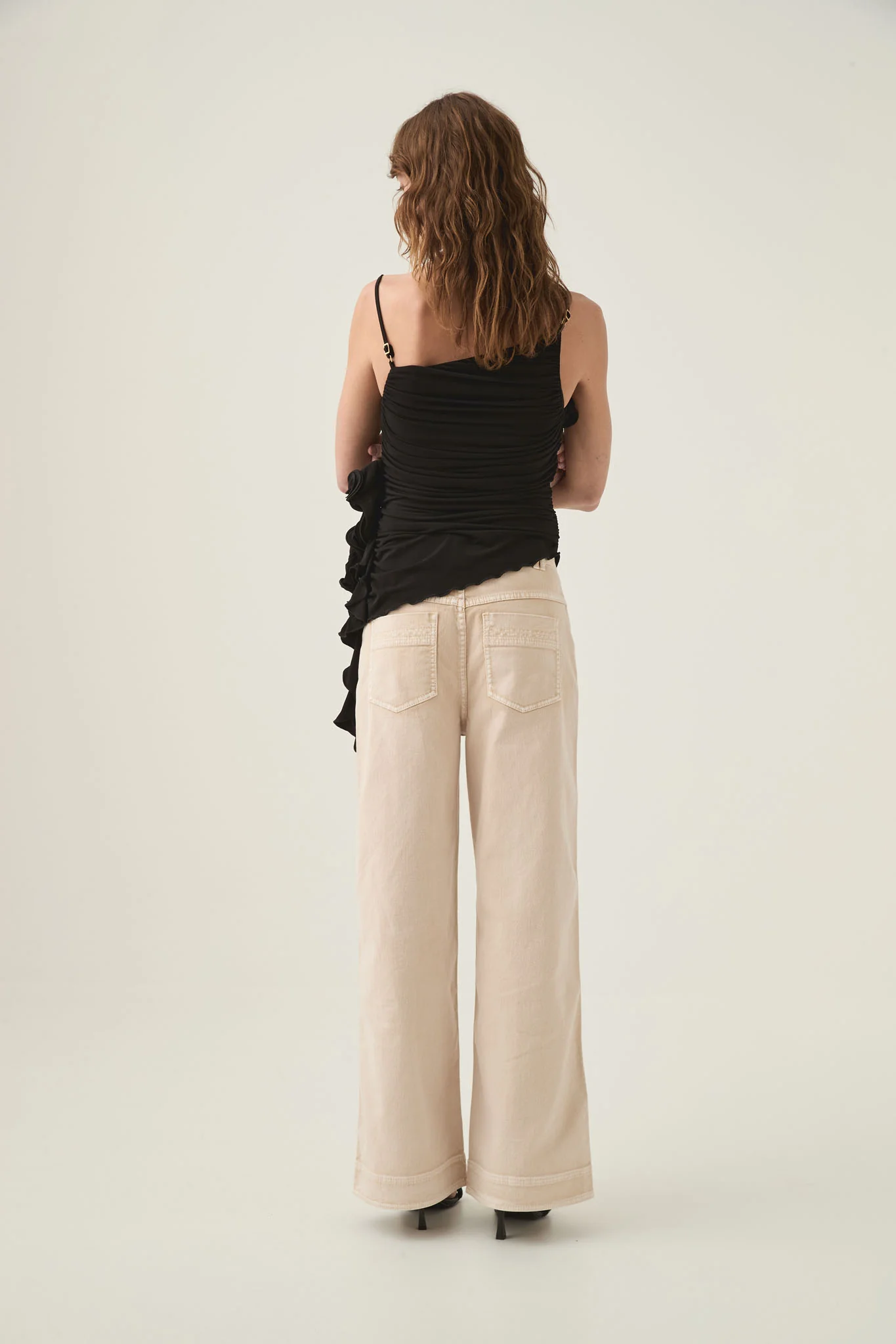Serene Asymmetric Gathered Top - Image 6
