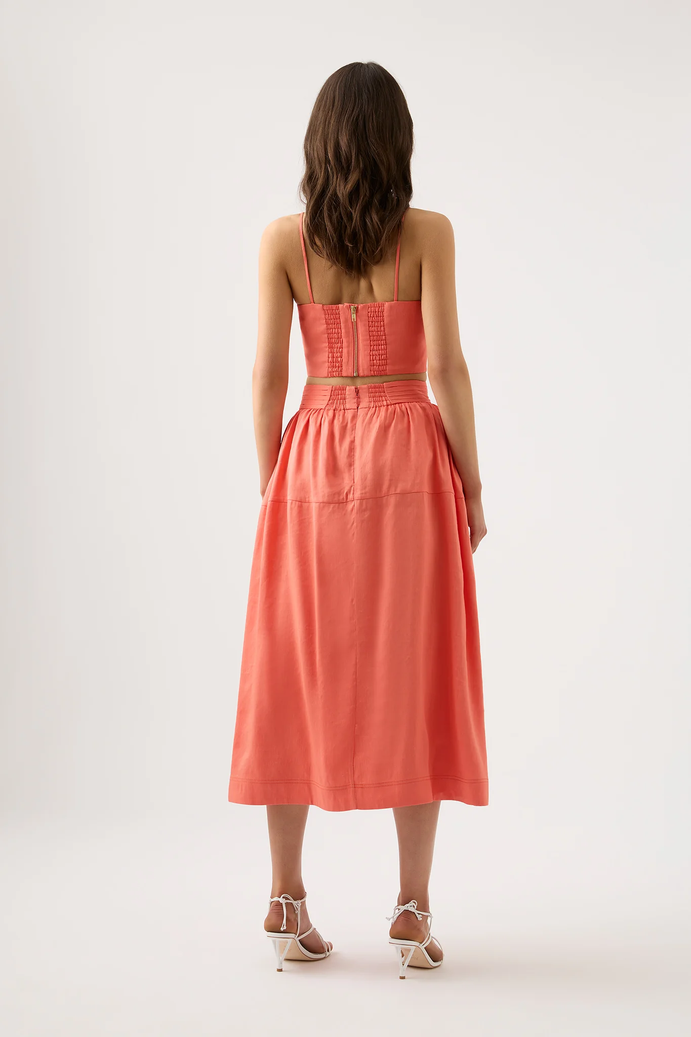 Shelly Flare Tuck Midi Skirt - Image 5