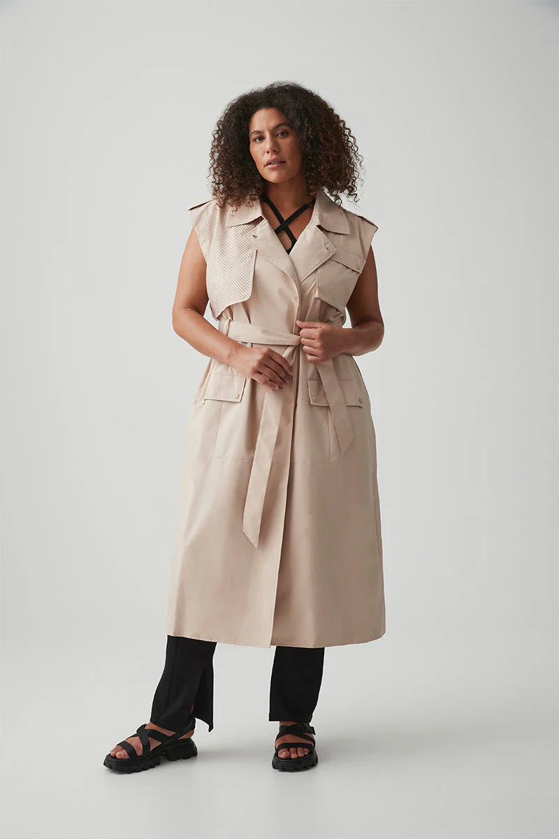Sleeveless Belted Trench 703 - Image 13