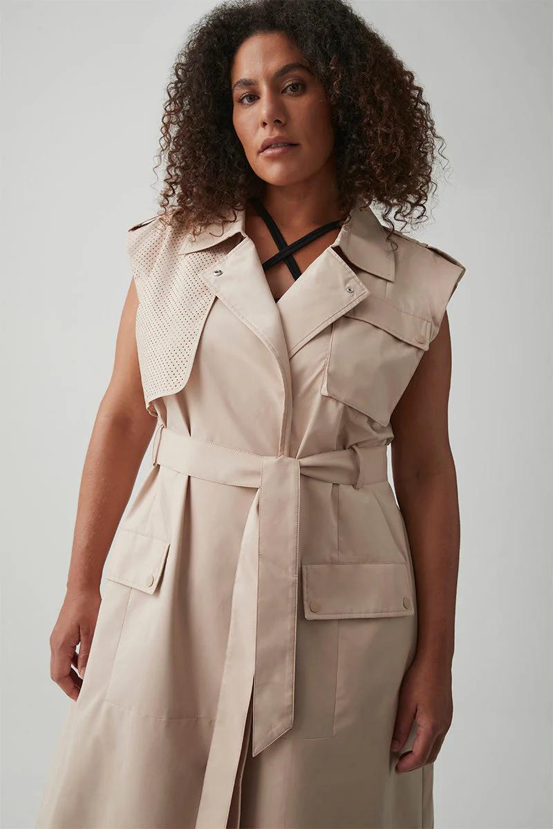 Sleeveless Belted Trench 703 - Image 14