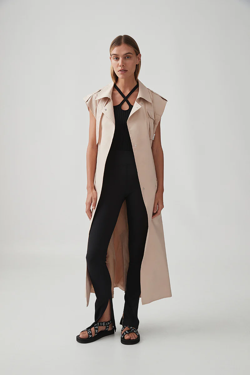 Sleeveless Belted Trench 703 - Image 3
