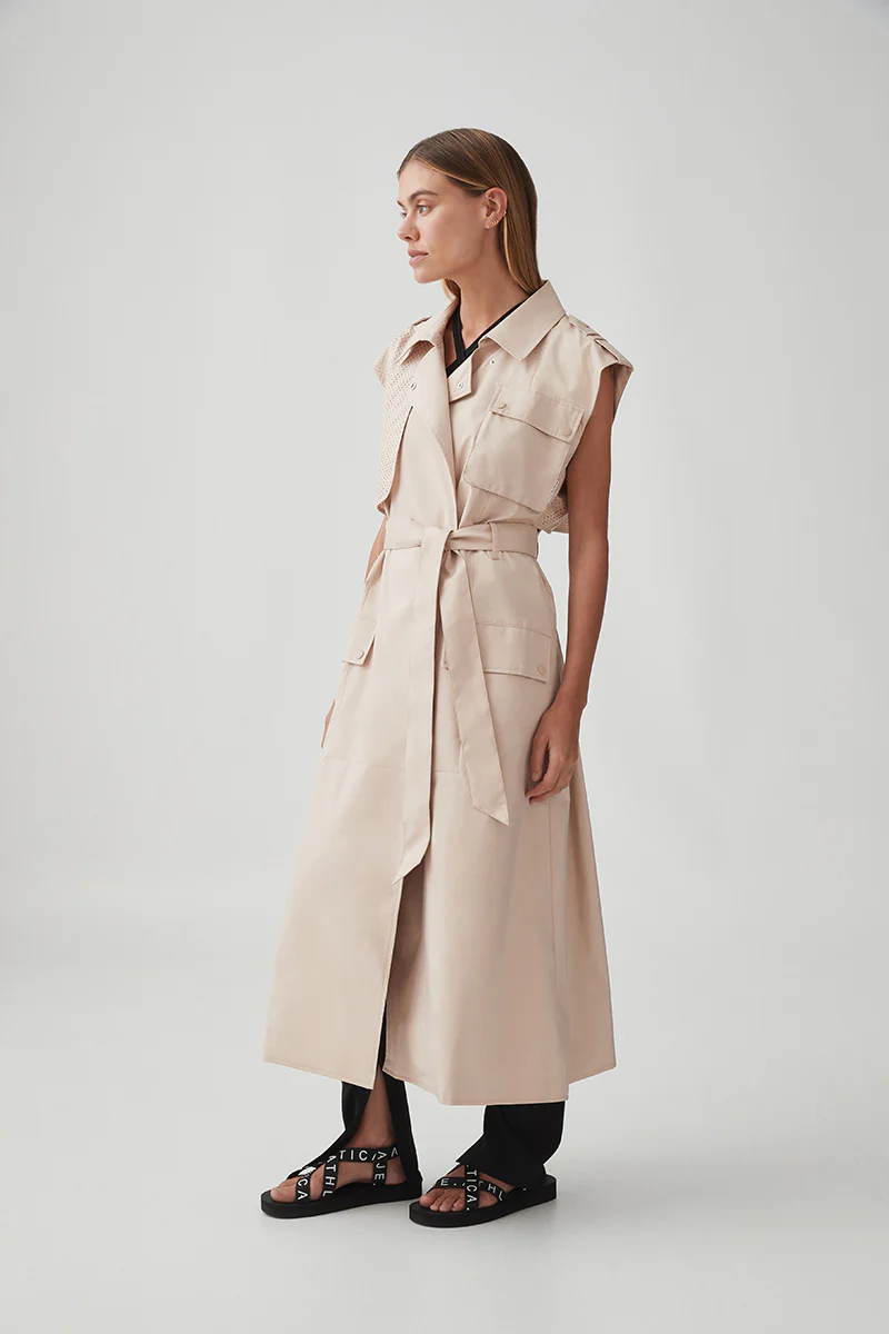 Sleeveless Belted Trench 703 - Image 5