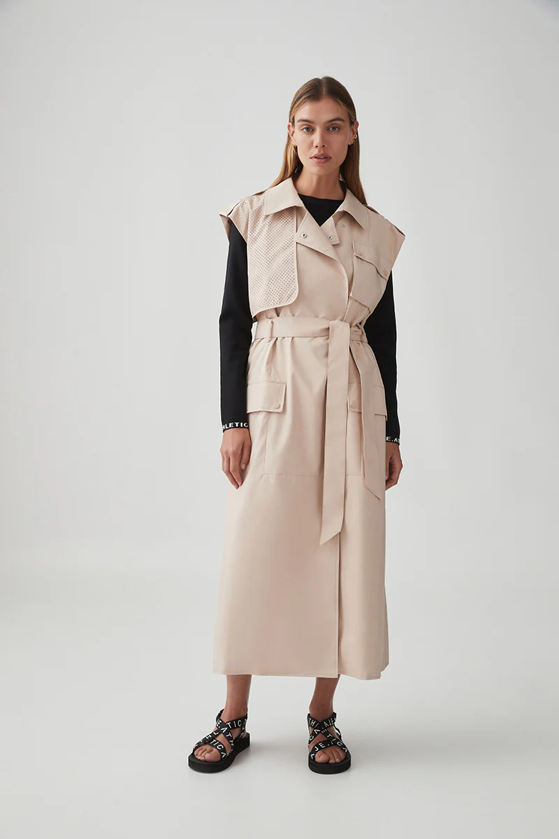 Sleeveless Belted Trench 703 - Image 8