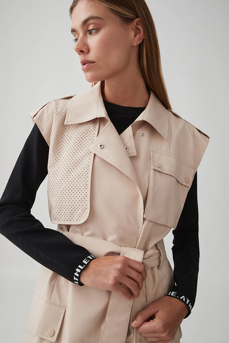 Sleeveless Belted Trench 703 - Image 9
