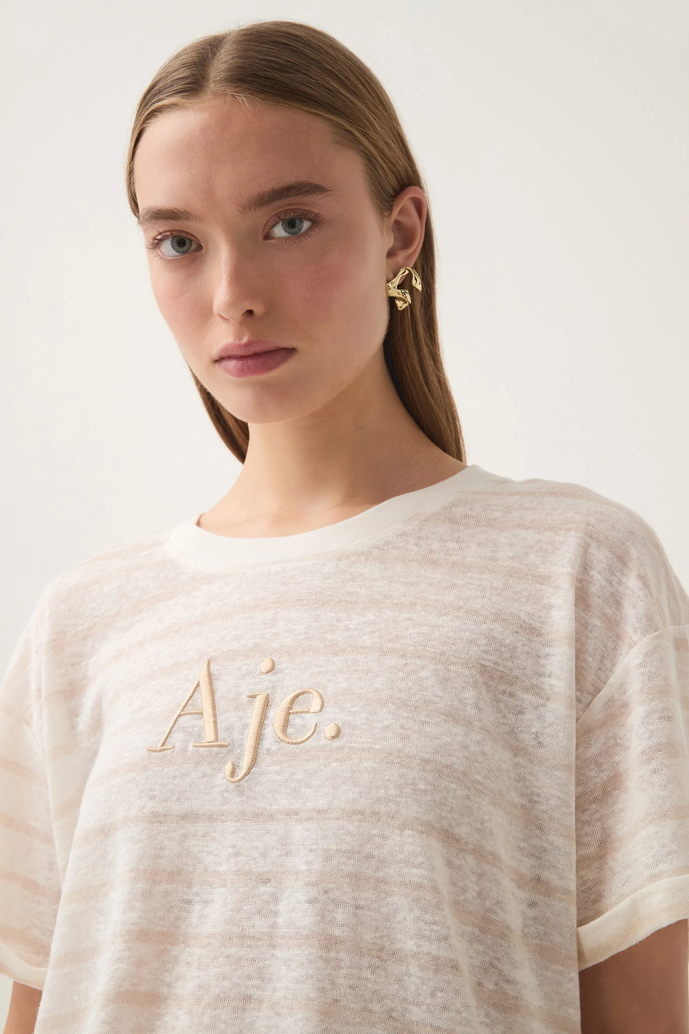 Softly Stripe Logo Tee - Image 4