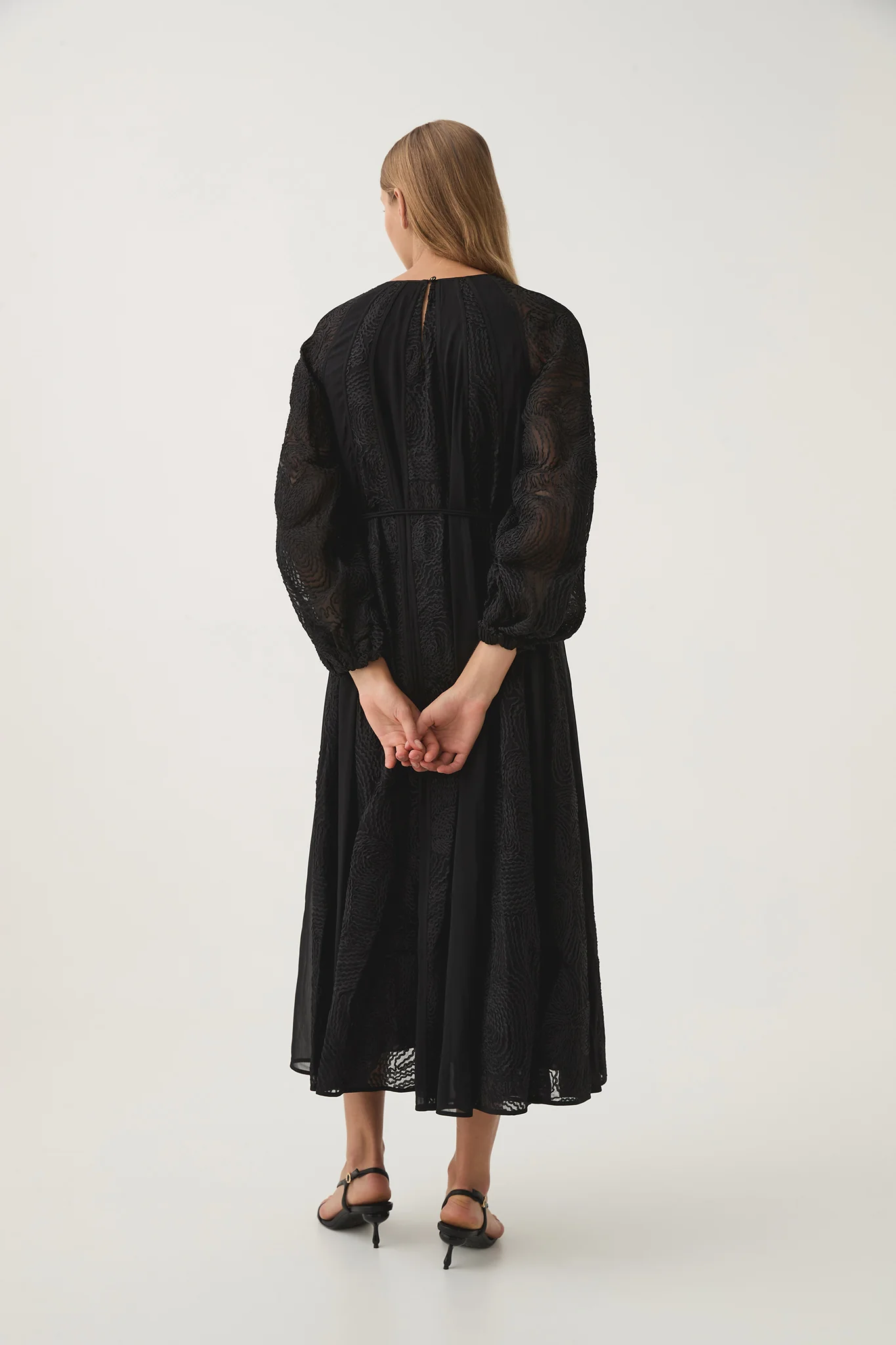 Soleil Blouson Lace Midi Dress - Image 6