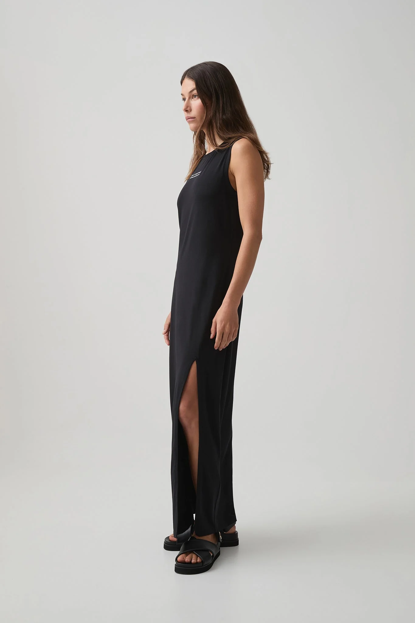 Split Hem Jersey Dress 816 - Image 4