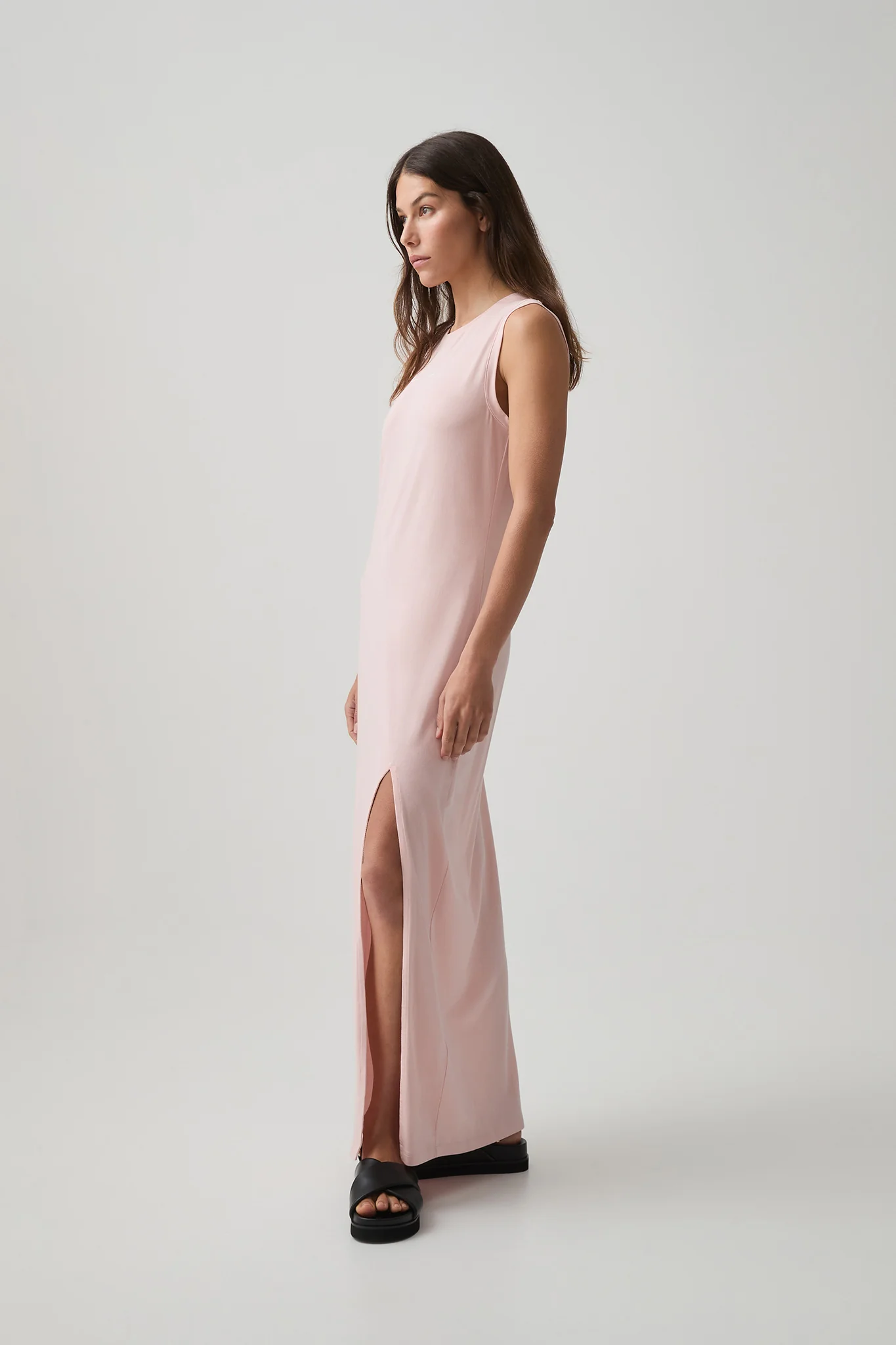Split Hem Jersey Dress 816 - Image 4