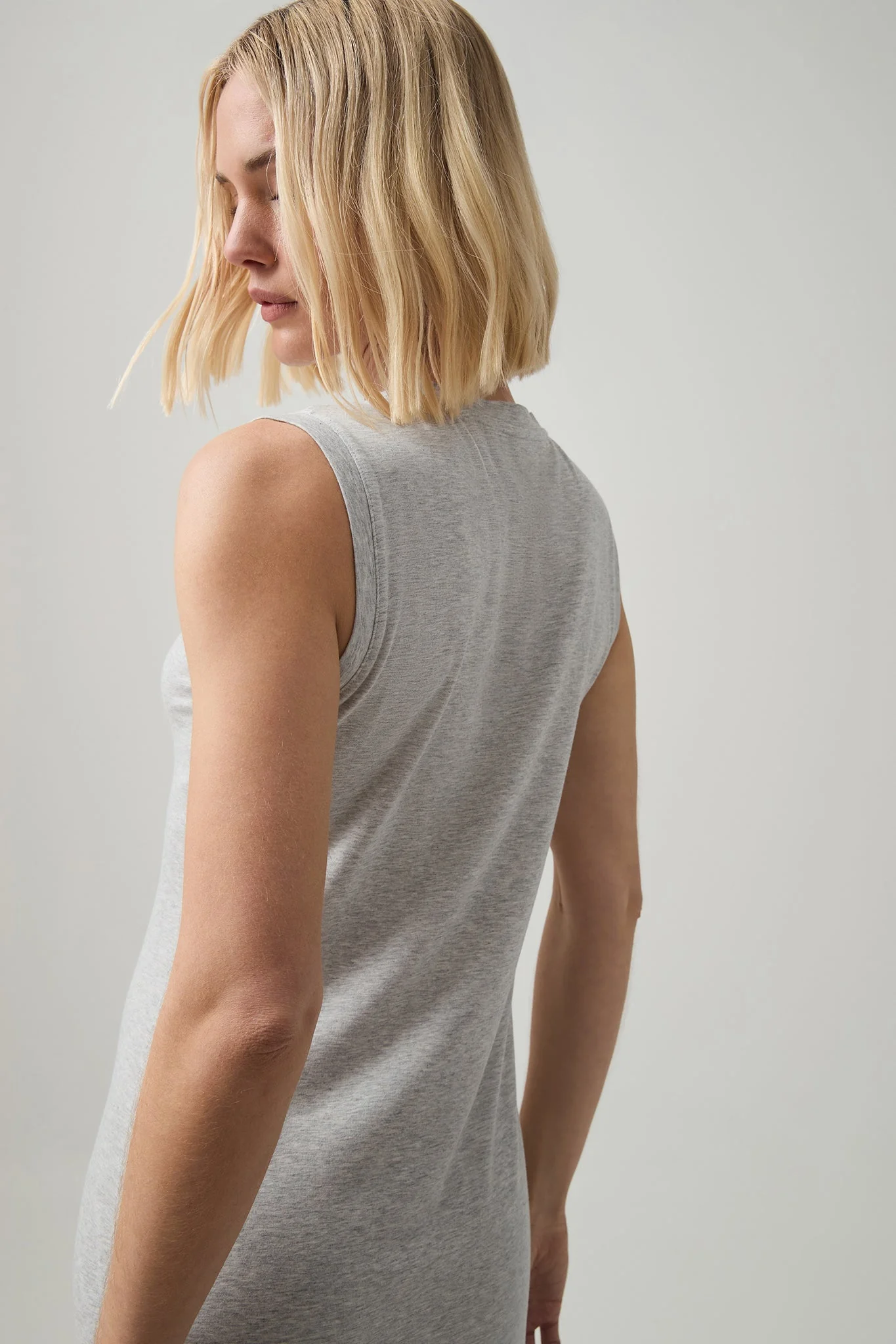 Split Hem Jersey Dress 816 - Image 4