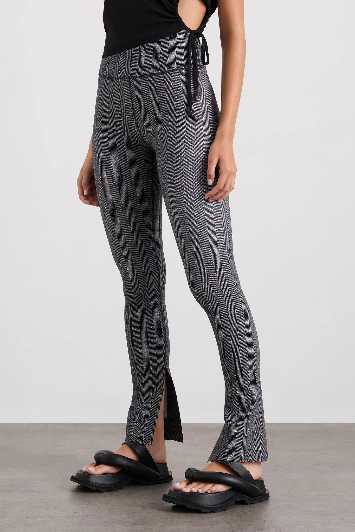 Split Hem Leggings 205 - Image 3