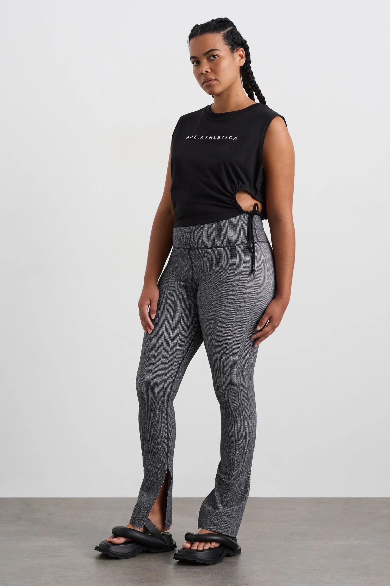 Split Hem Leggings 205 - Image 6