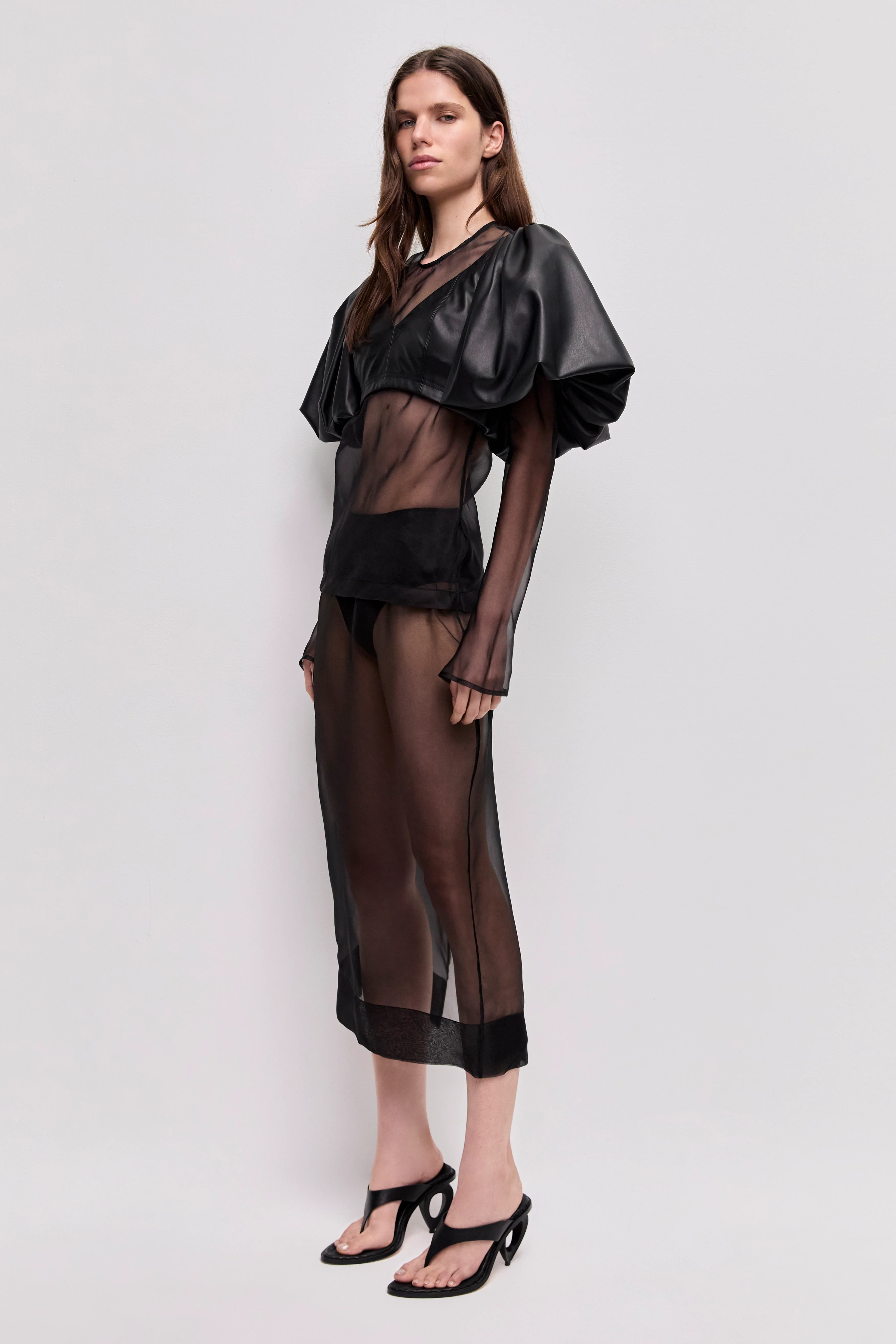 Spoken Puff Sleeve Crop Top - Image 5