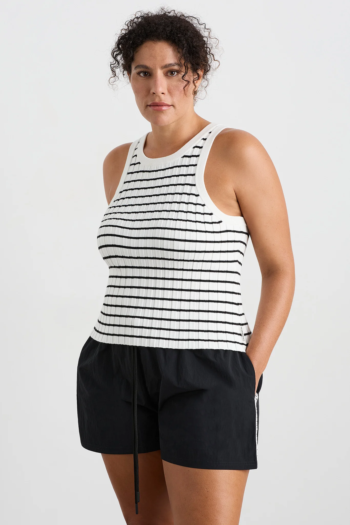 Striped Knitted Logo Tank 135 - Image 10