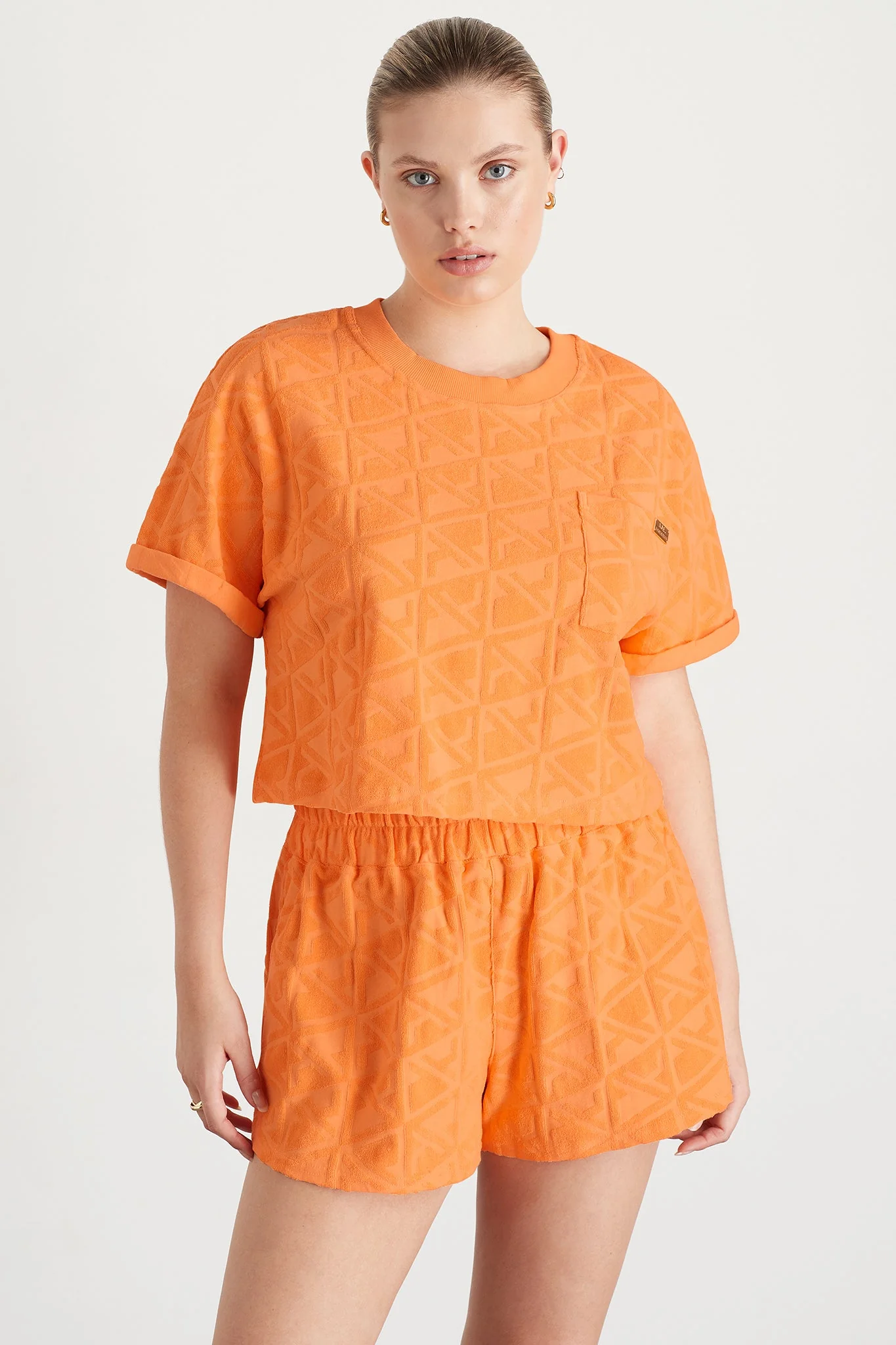 Terry Cropped Tee 416 - Image 7