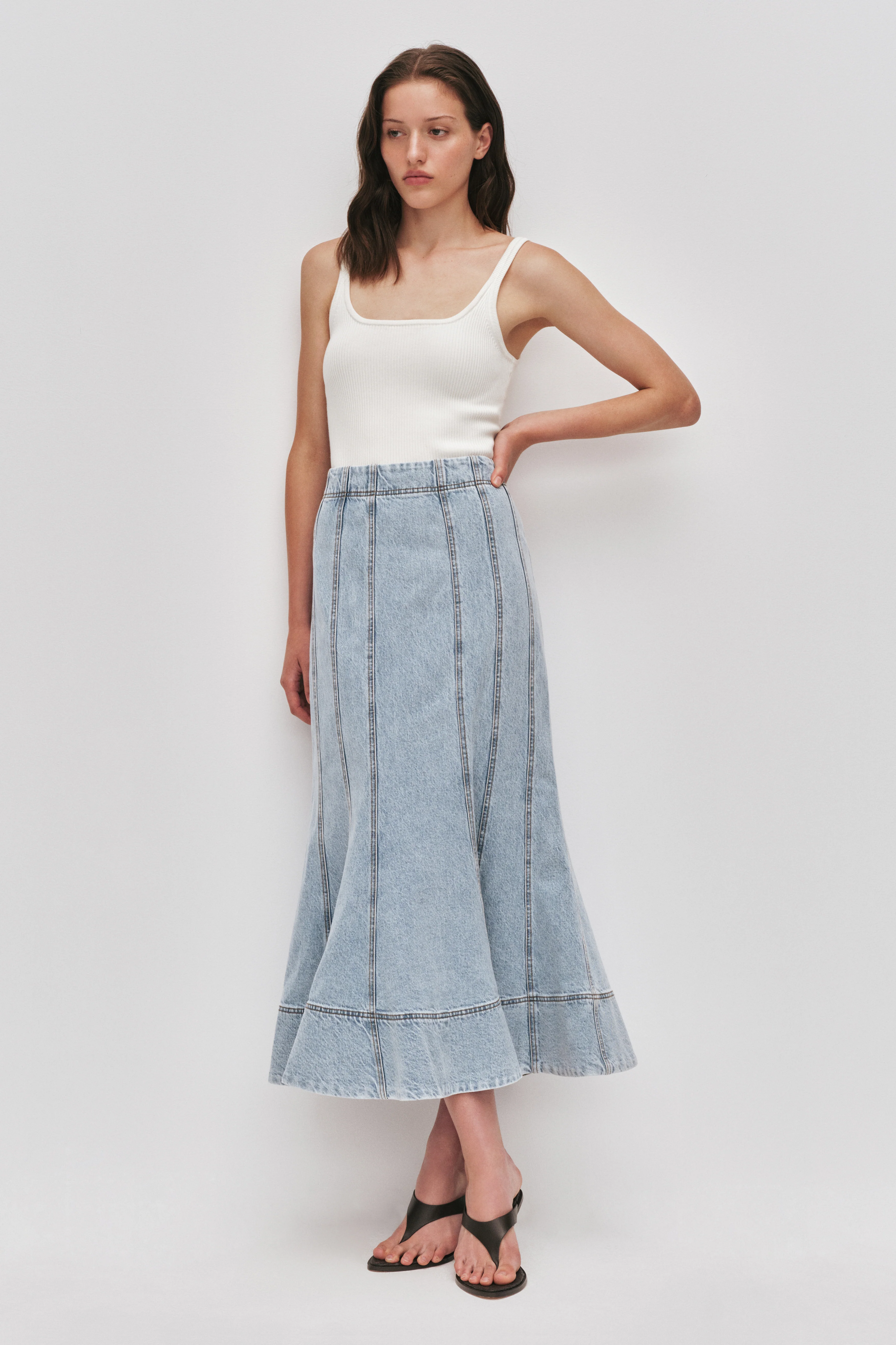 Tia Denim Midi Skirt - Image 3