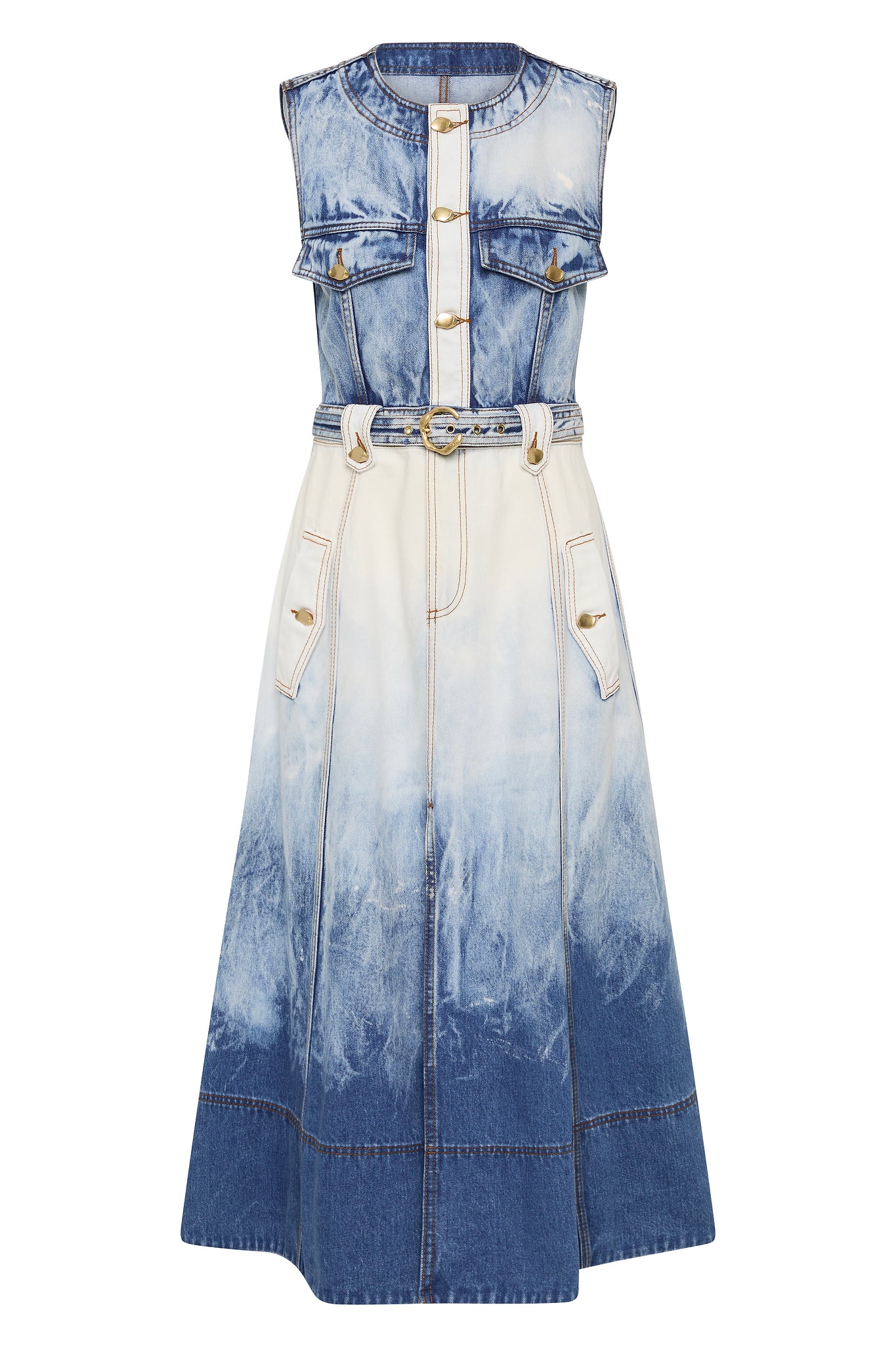 Tides Denim Midi Dress - Image 2