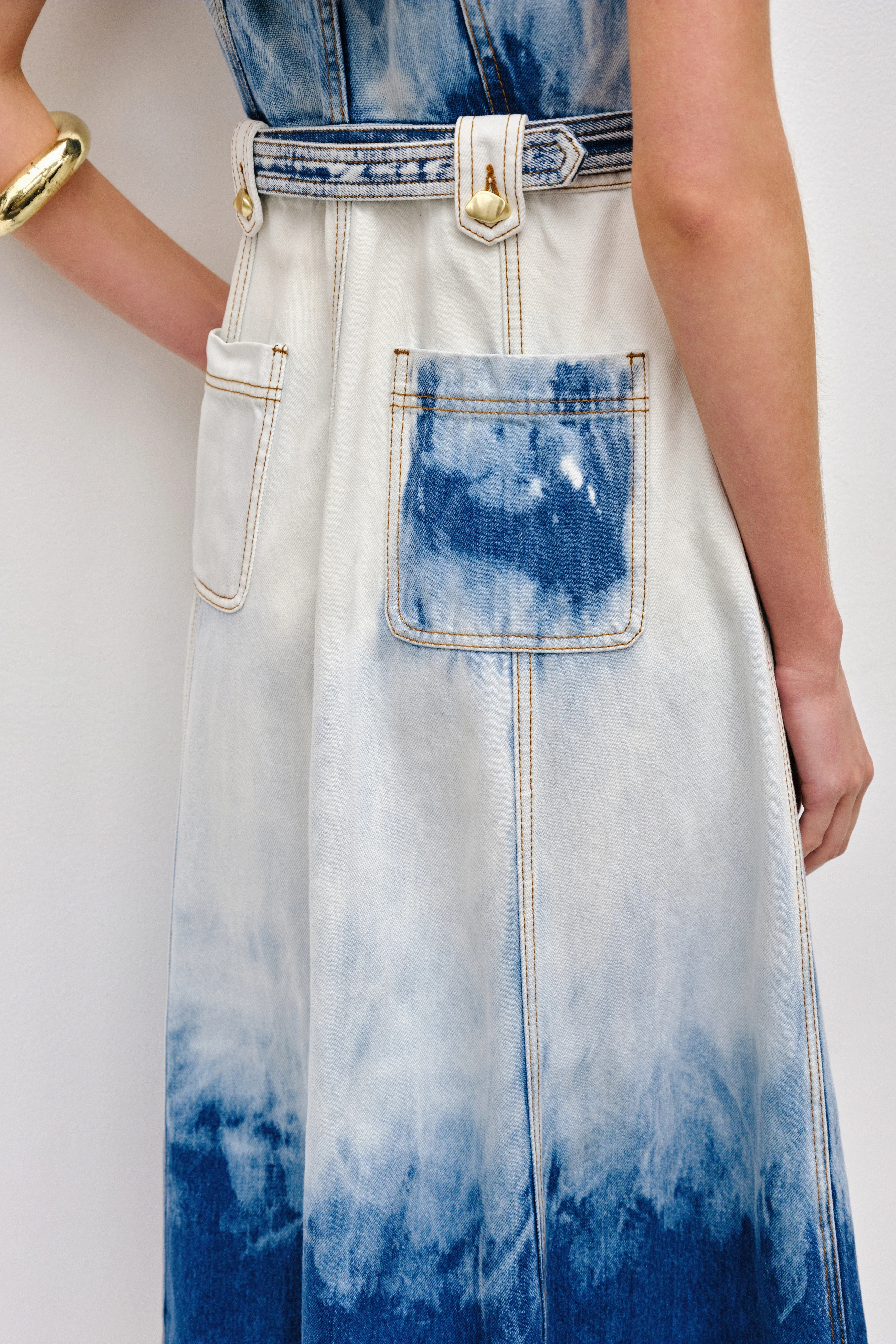 Tides Denim Midi Dress - Image 6