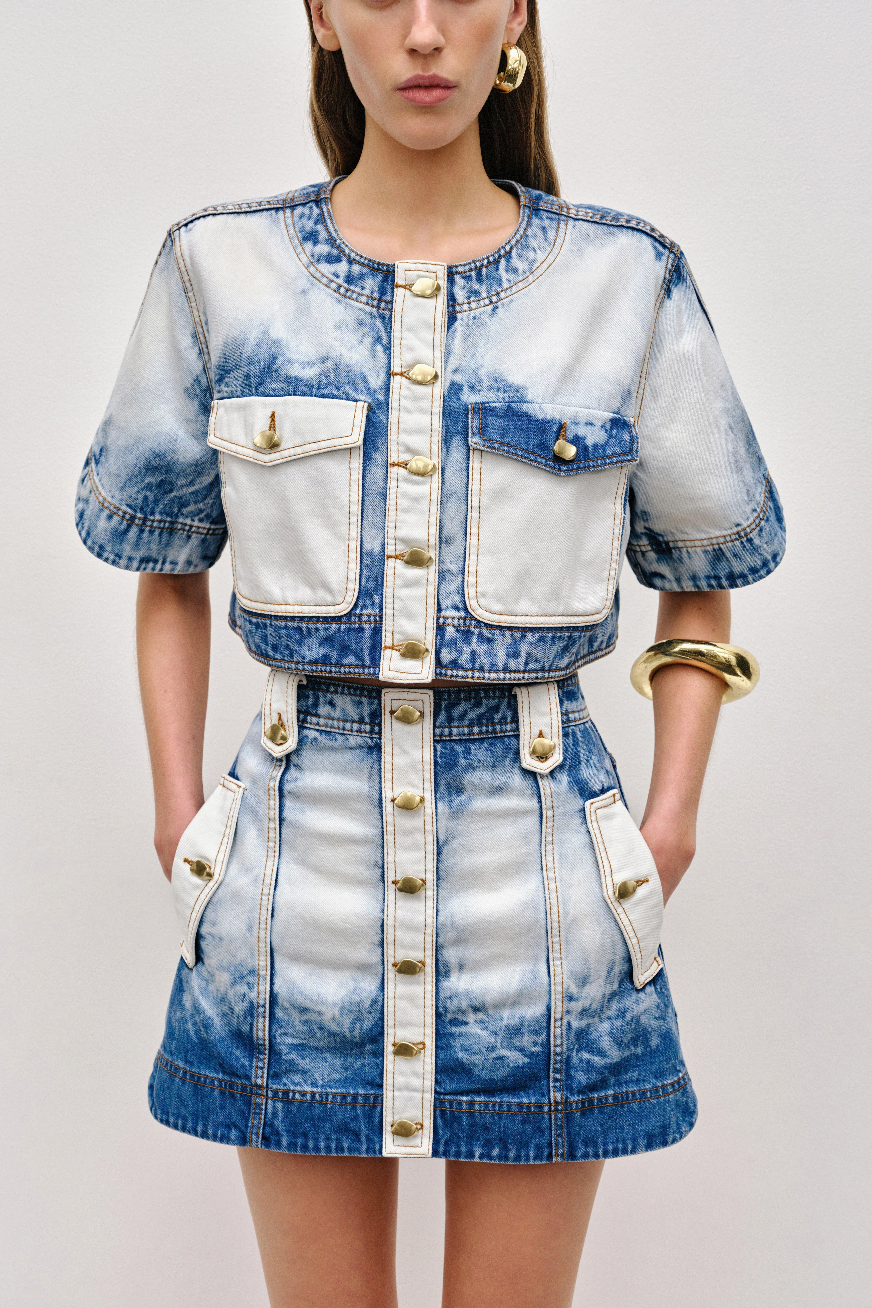 Tides Denim Mini Skirt - Image 4